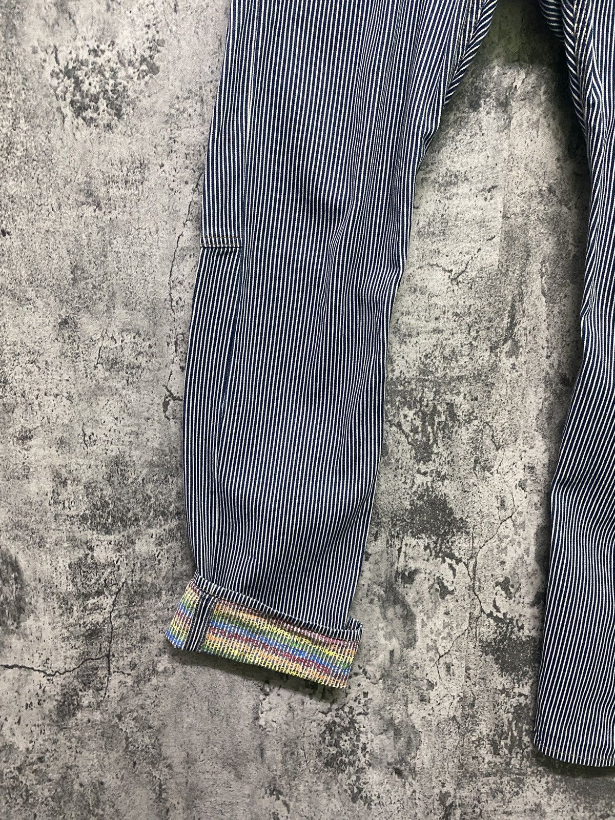 Designer × Japanese Brand × Vintage RIMASTER Hickory Striped Double Waist Print Inside Pants Size US 32 / EU 48 - 7 Thumbnail