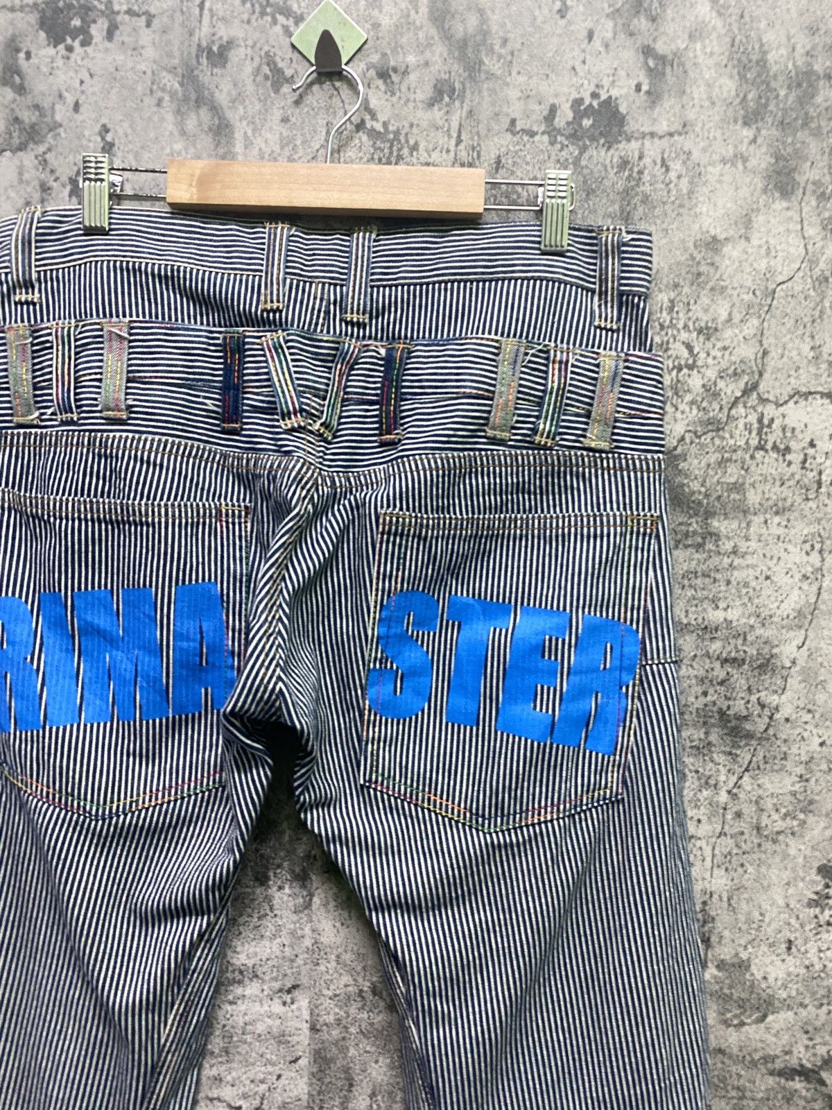 Designer × Japanese Brand × Vintage RIMASTER Hickory Striped Double Waist Print Inside Pants Size US 32 / EU 48 - 13 Thumbnail