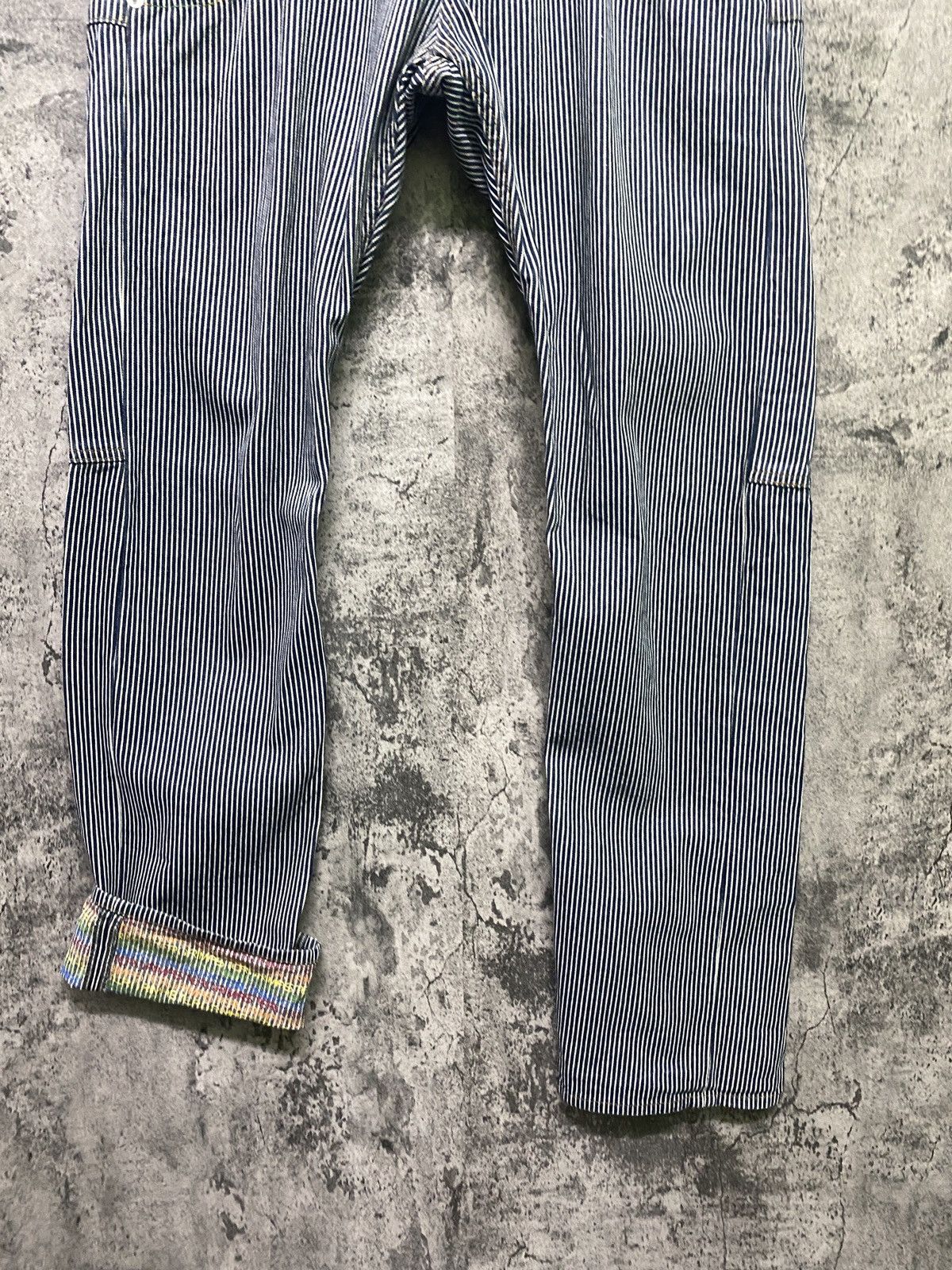 Designer × Japanese Brand × Vintage RIMASTER Hickory Striped Double Waist Print Inside Pants Size US 32 / EU 48 - 8 Thumbnail