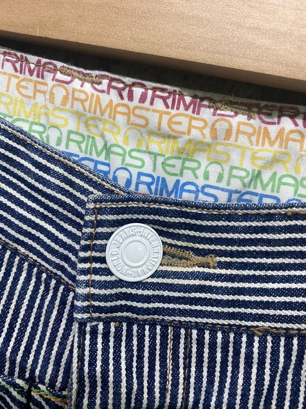 Designer × Japanese Brand × Vintage RIMASTER Hickory Striped Double Waist Print Inside Pants Size US 32 / EU 48 - 10 Thumbnail