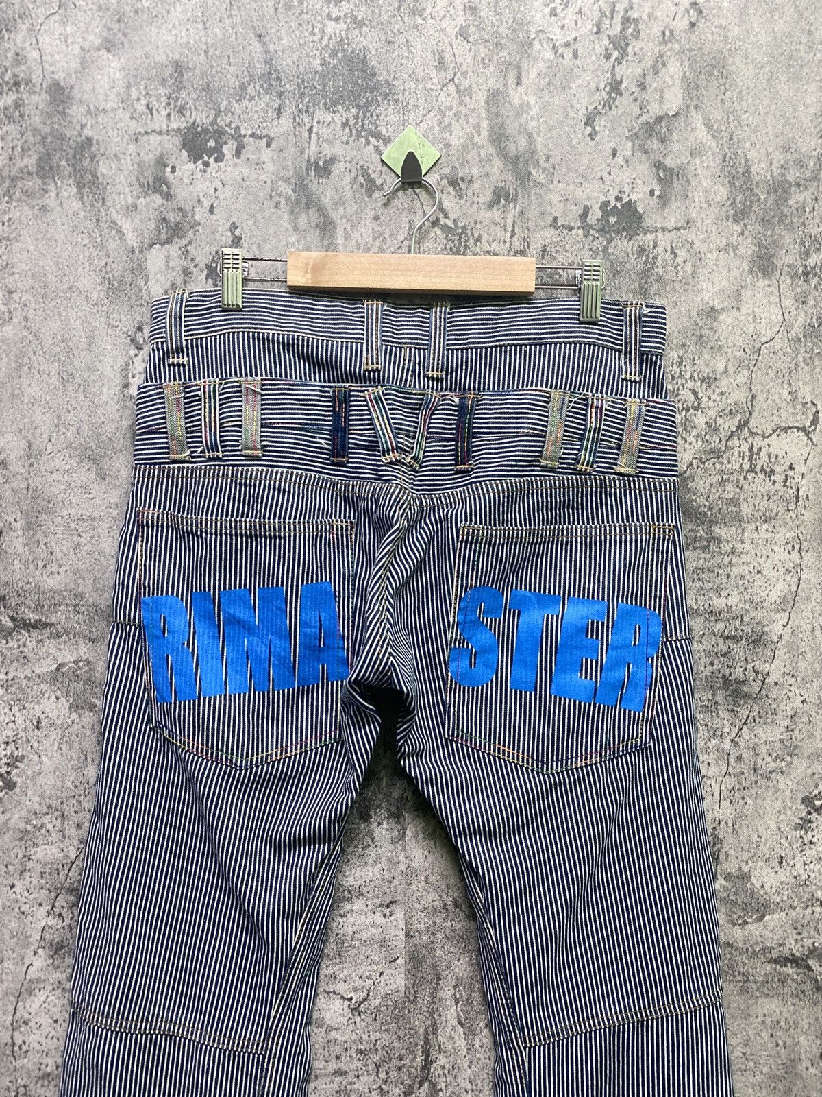 Designer × Japanese Brand × Vintage RIMASTER Hickory Striped Double Waist Print Inside Pants Size US 32 / EU 48 - 11 Thumbnail