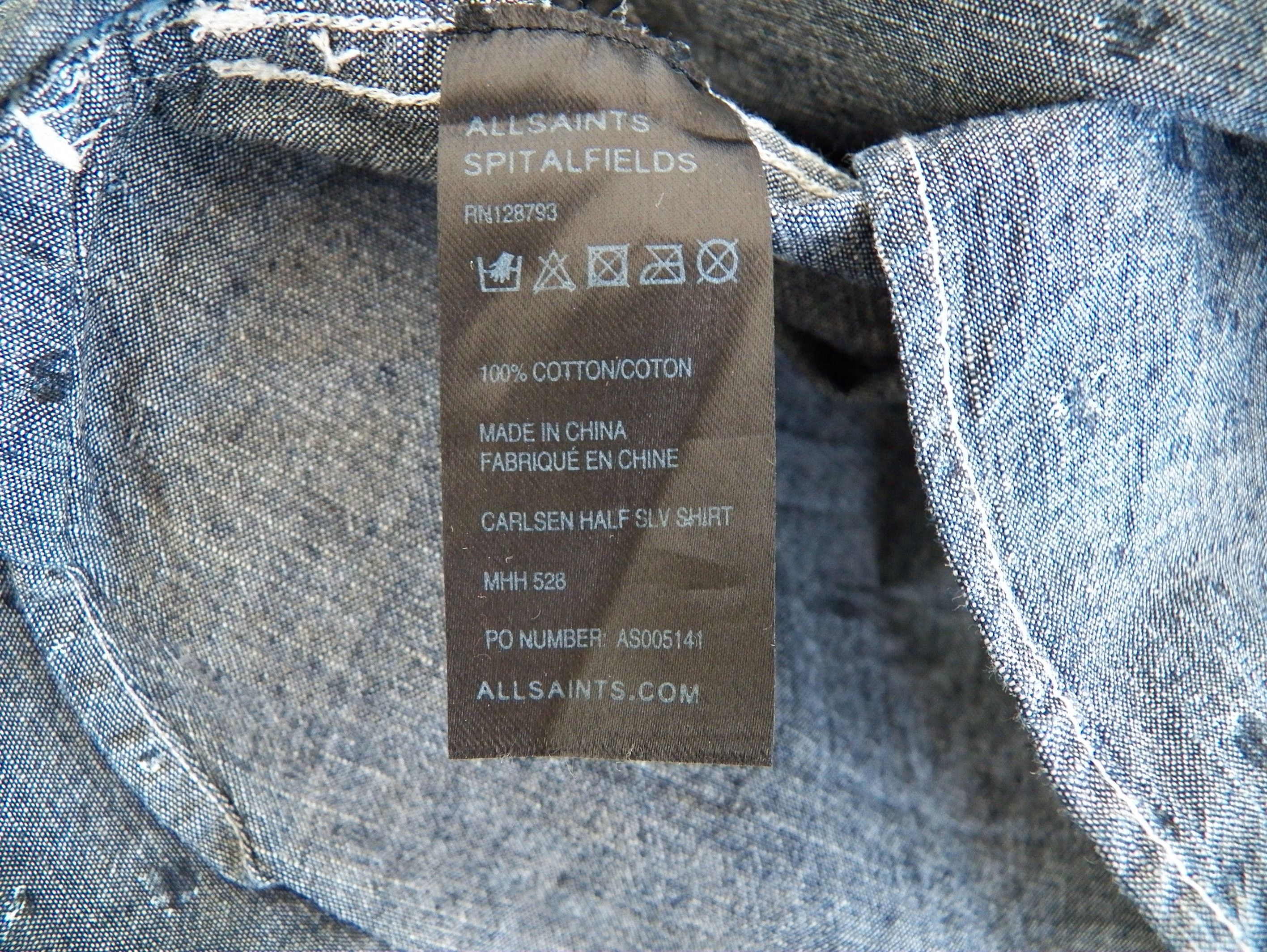 Allsaints AllSaints Carlsen Half Sleeve SHIRT chambray cotton Size US S / EU 44-46 / 1 - 4 Thumbnail