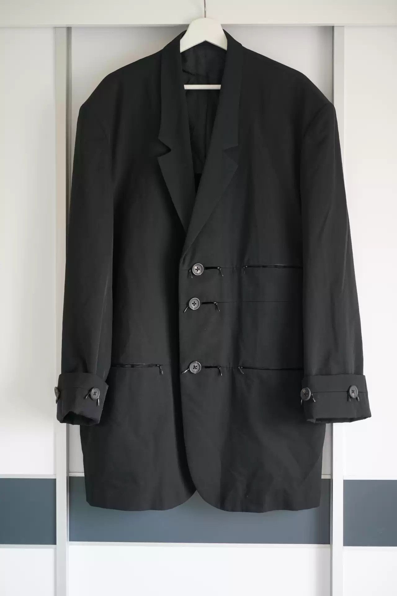 Yohji Yamamoto Yohji Yamamoto Zip Button Suit Coat Size US L / EU 52-54 / 3 - 1 Thumbnail