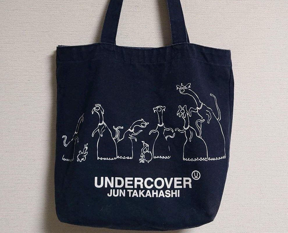 image of Undercover Family Printed Tote Bag in Navy, Men's