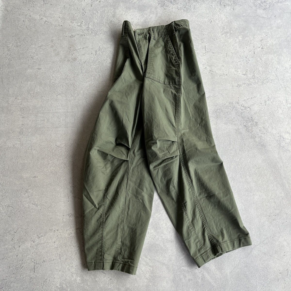 Japanese Brand Y2K Something Super Wide Baloon Fatigue Pants Size US 28 / EU 44 - 2 Thumbnail