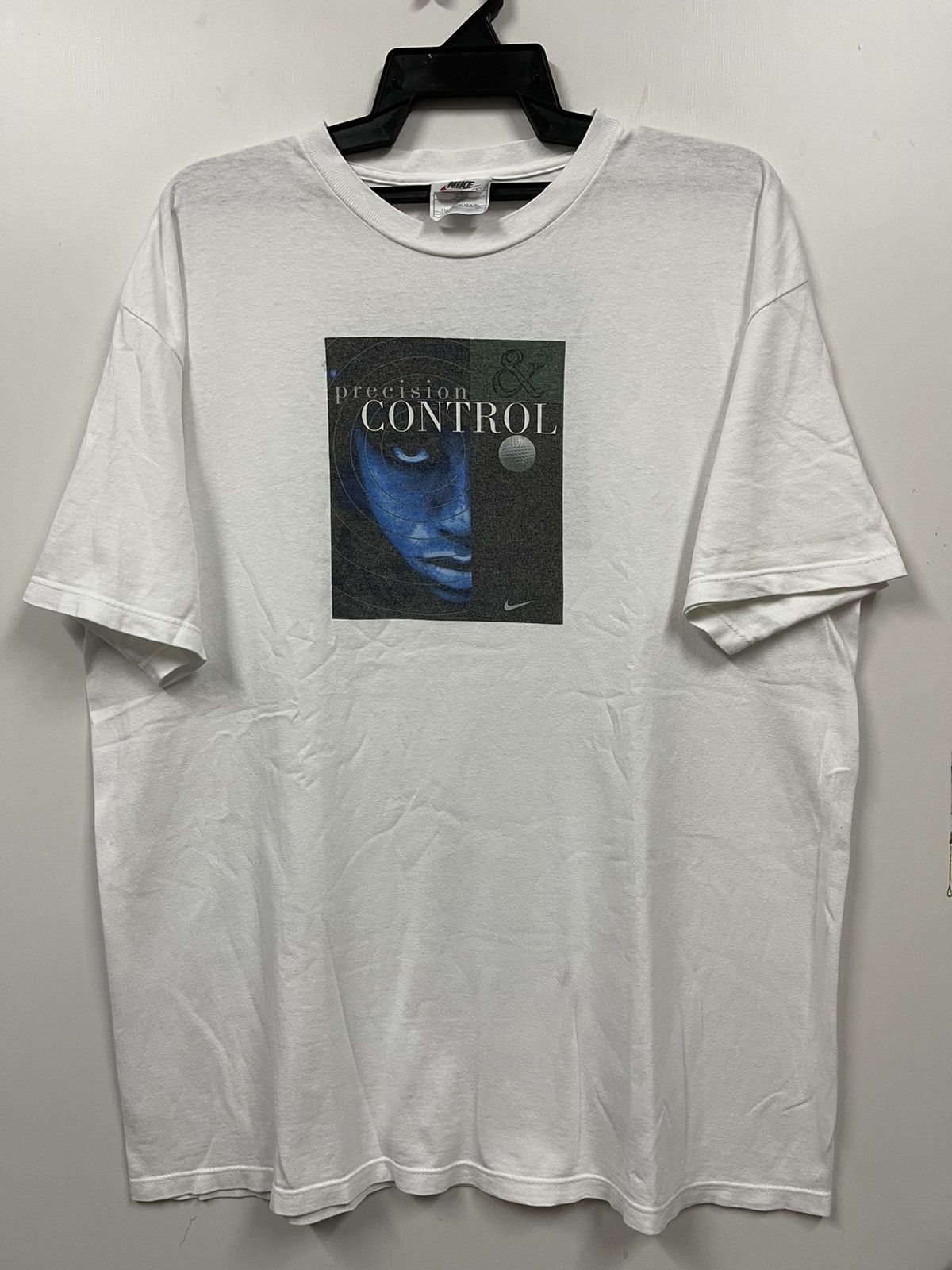 Rap Tees Vintage 90s Nike Tiger Woods Precision Control T Shirt Size US XL / EU 56 / 4 - 2 Thumbnail