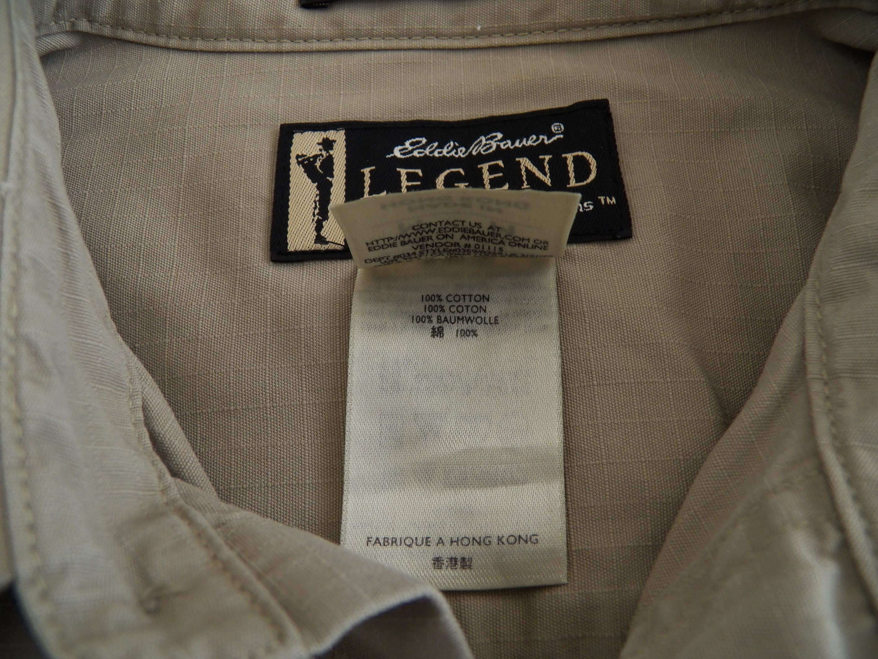 Eddie Bauer Eddie Bauer Legend Omak Work Shirt tan cotton long sleeve Size US M / EU 48-50 / 2 - 6 Thumbnail