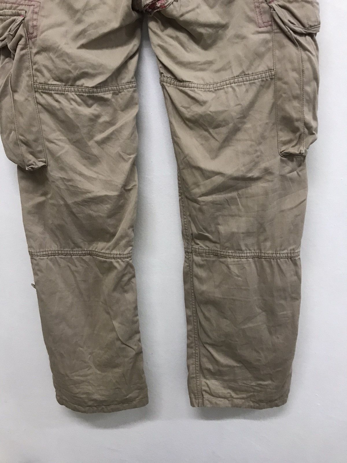 Japanese Brand Nice❗️Real Crush Clothing Patchwork Distressed Cargo Pants Size US 33 - 10 Thumbnail