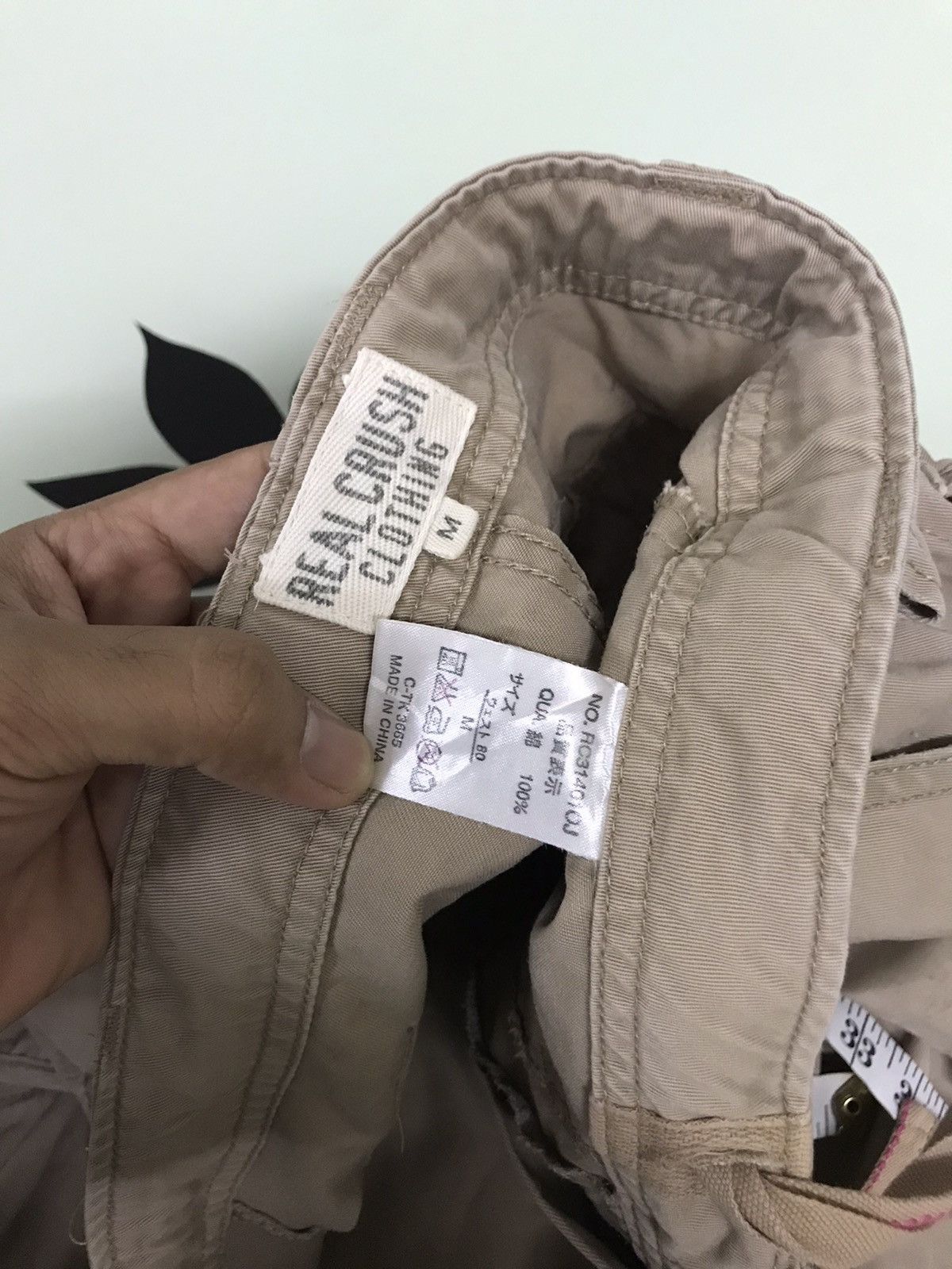Japanese Brand Nice❗️Real Crush Clothing Patchwork Distressed Cargo Pants Size US 33 - 16 Thumbnail