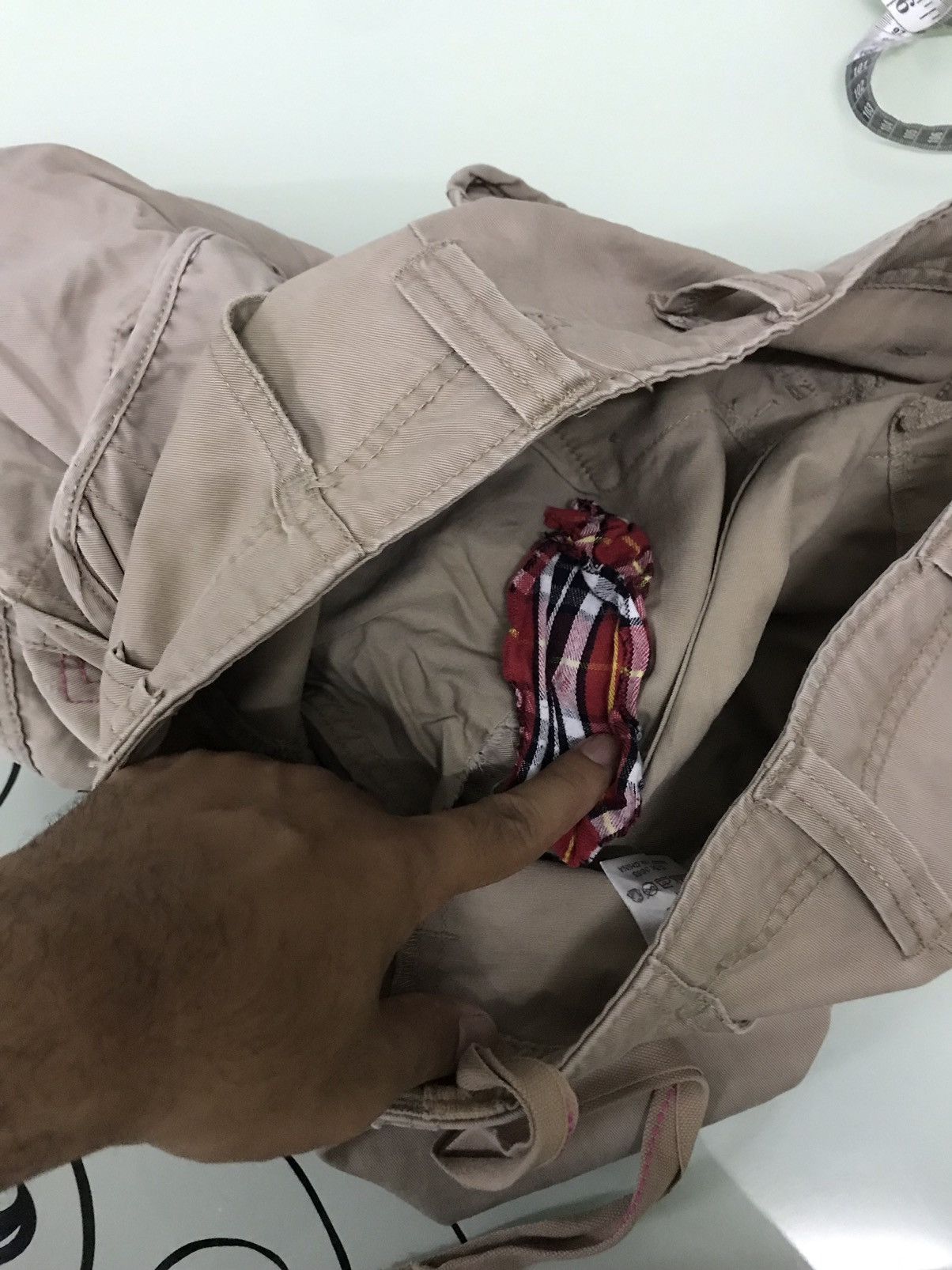 Japanese Brand Nice❗️Real Crush Clothing Patchwork Distressed Cargo Pants Size US 33 - 18 Thumbnail