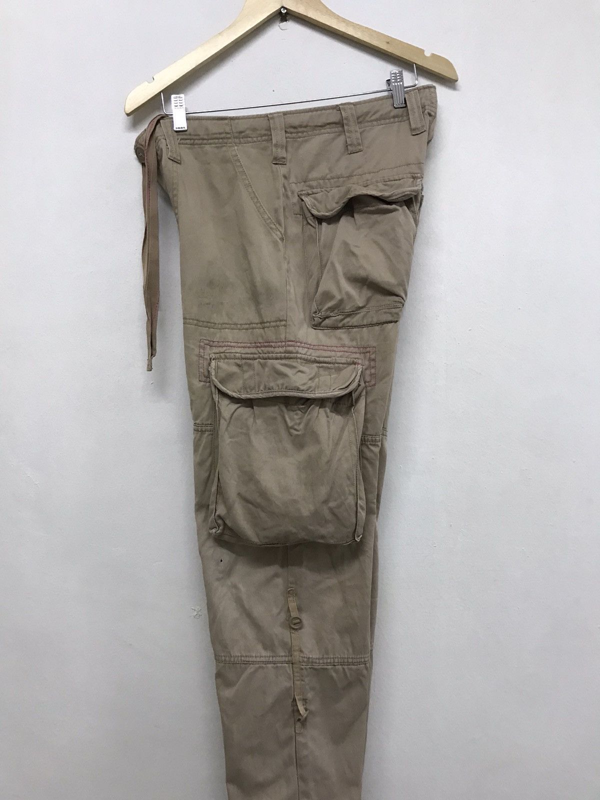 Japanese Brand Nice❗️Real Crush Clothing Patchwork Distressed Cargo Pants Size US 33 - 12 Thumbnail