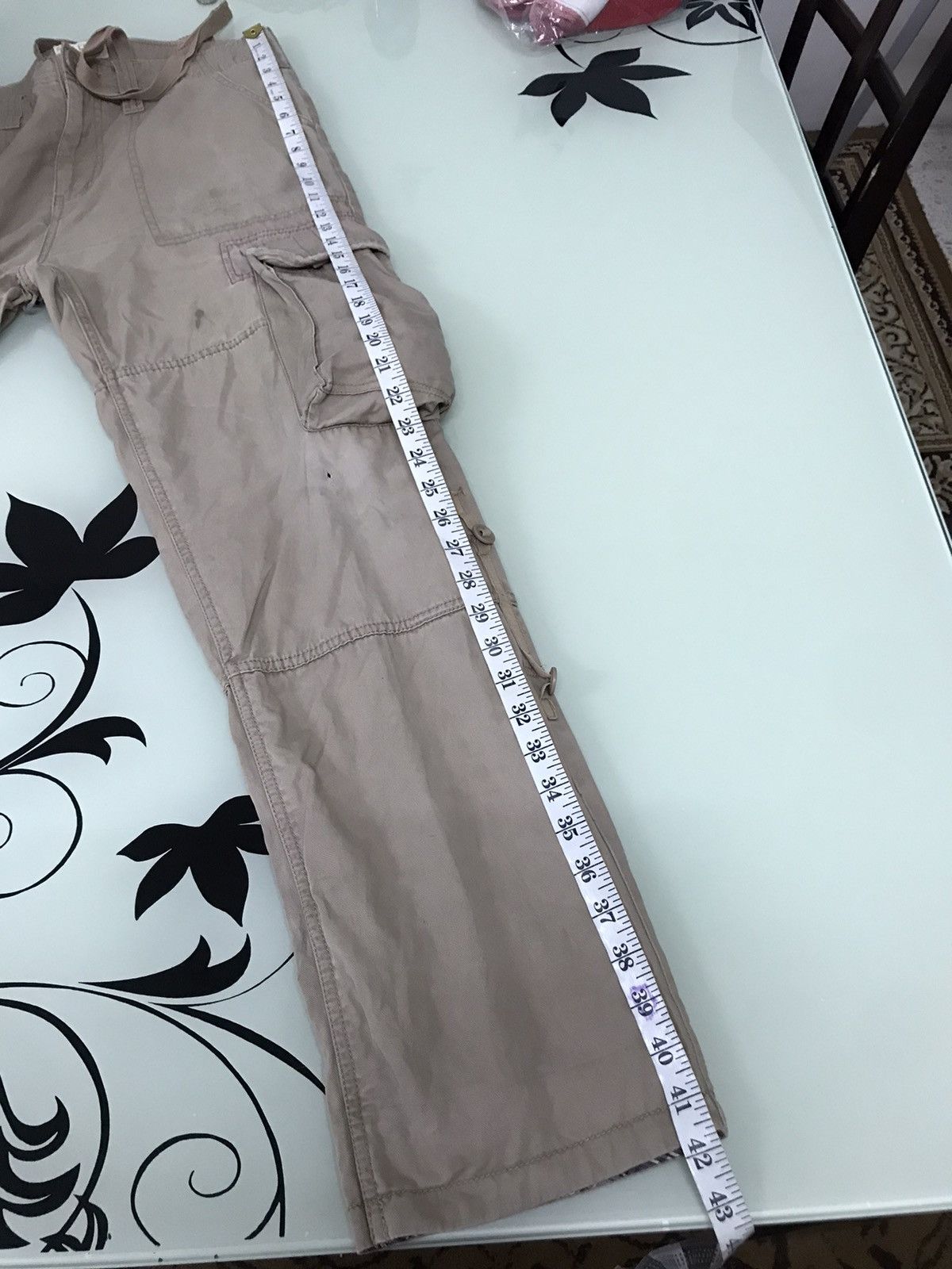 Japanese Brand Nice❗️Real Crush Clothing Patchwork Distressed Cargo Pants Size US 33 - 25 Thumbnail