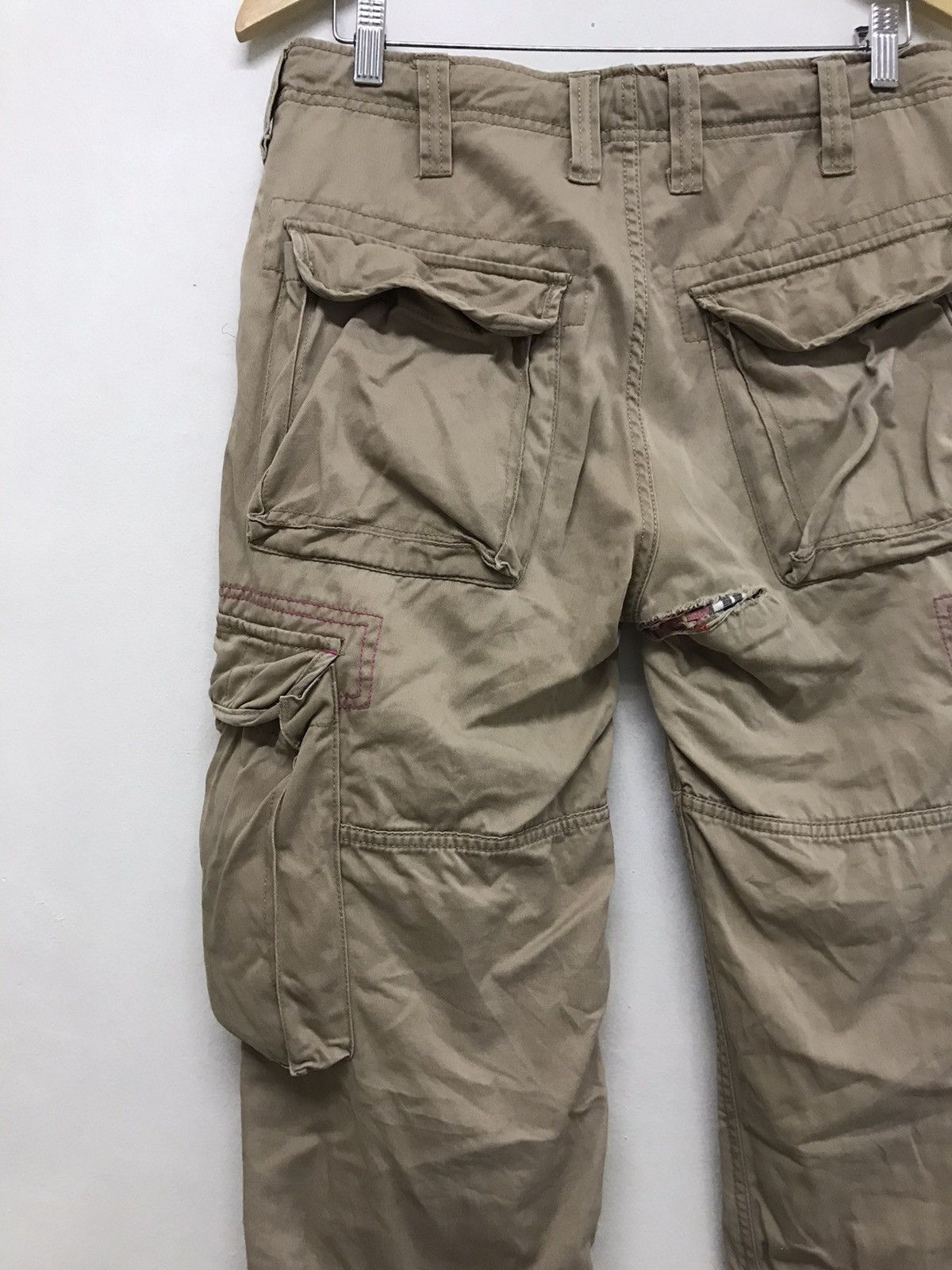 Japanese Brand Nice❗️Real Crush Clothing Patchwork Distressed Cargo Pants Size US 33 - 9 Thumbnail