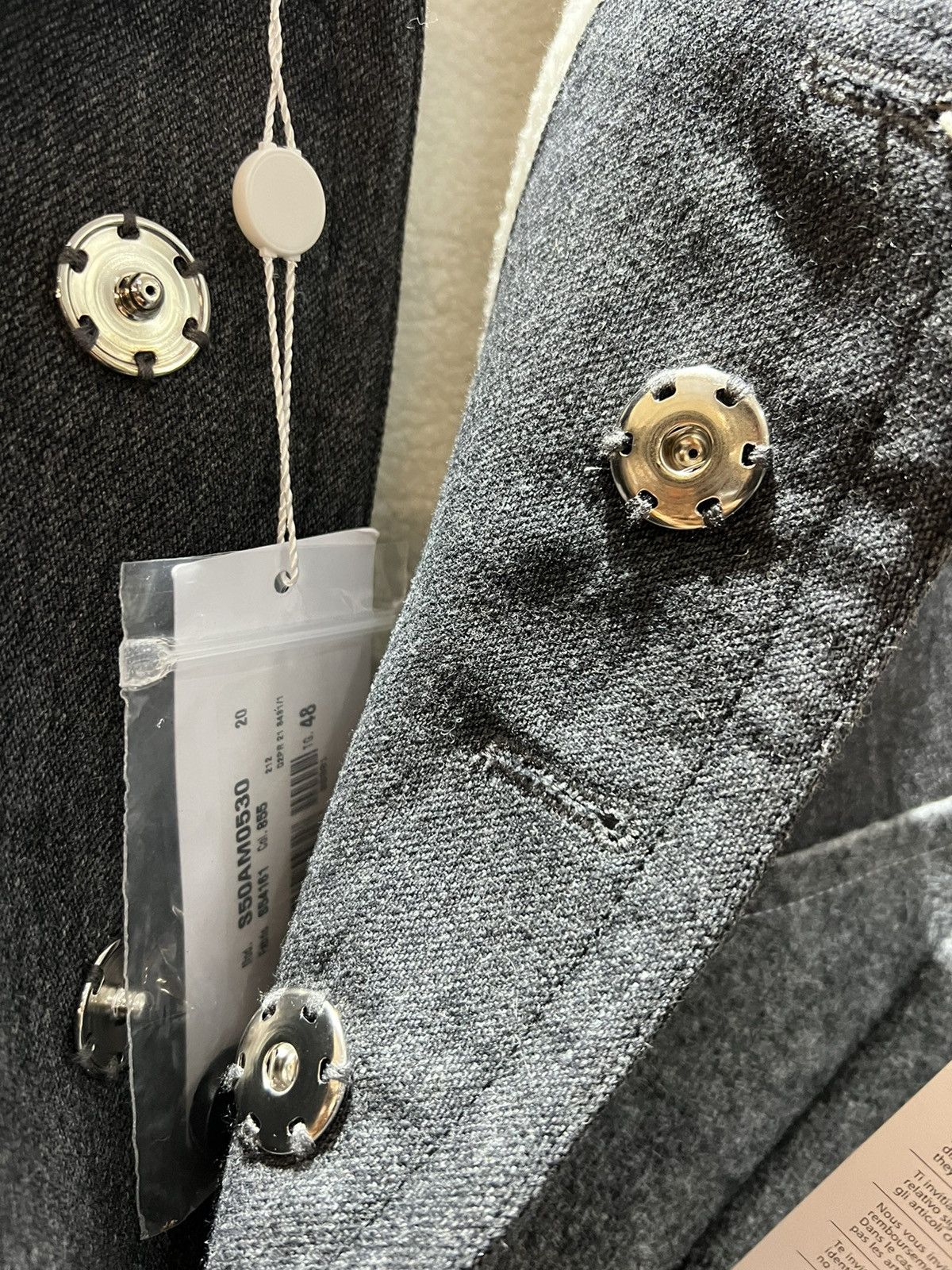 Maison Margiela Maison Margiela Grey Wool Twill Kaban patched coat SIZE48 Size US M / EU 48-50 / 2 - 7 Thumbnail