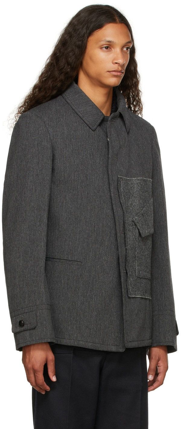 Maison Margiela Maison Margiela Grey Wool Twill Kaban patched coat SIZE48 Size US M / EU 48-50 / 2 - 16 Thumbnail