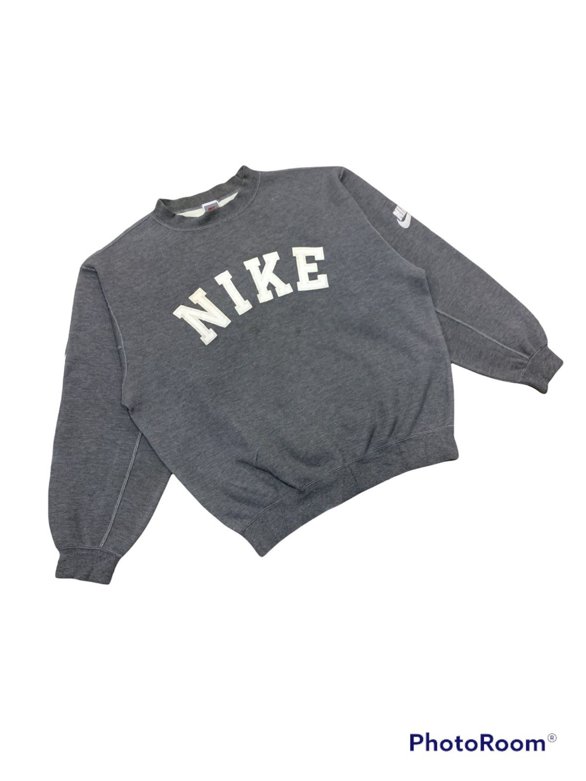 Nike VTG 90s NIKE BLOCK GREY TAG SWEATSHIRT PULLOVER Size US L / EU 52-54 / 3 - 1 Thumbnail
