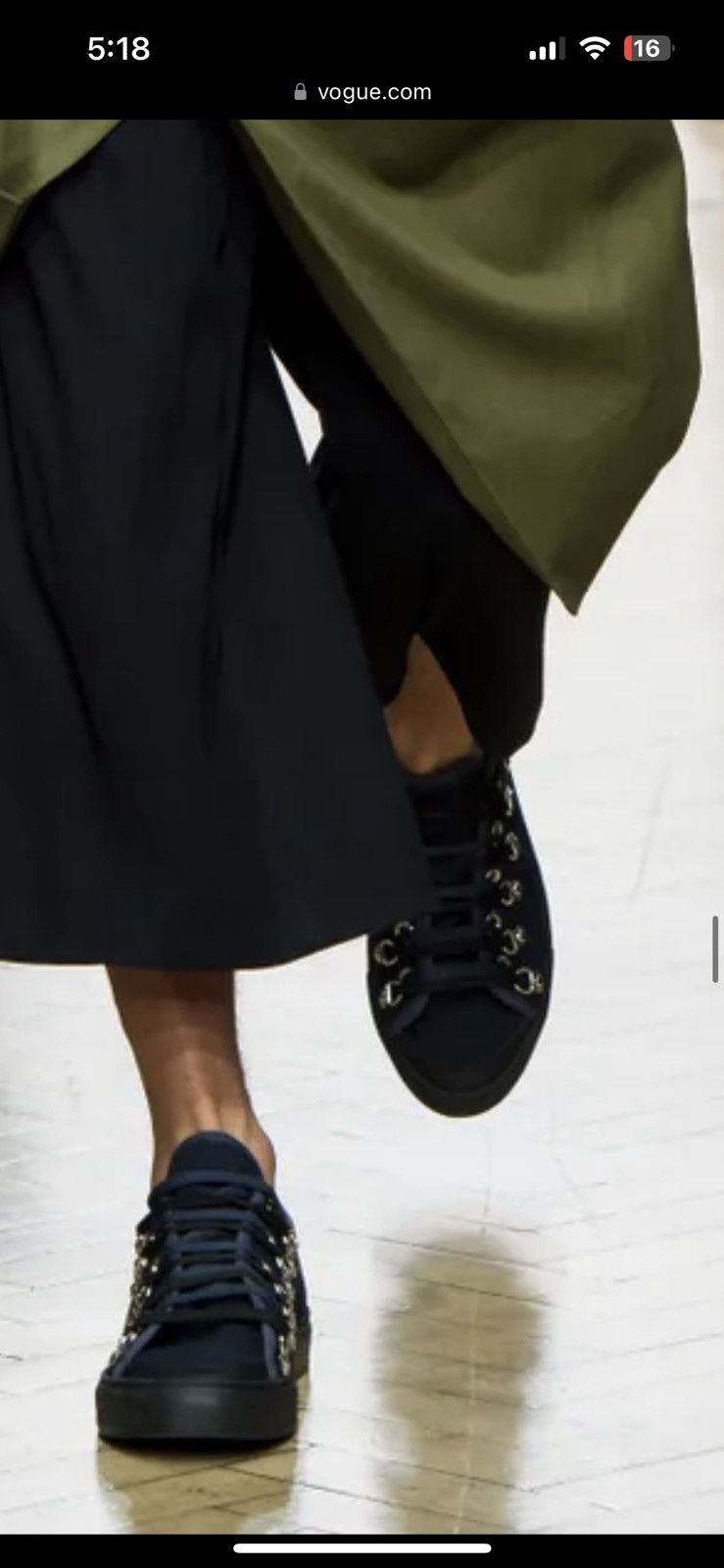 JW Anderson J.W. Anderson S/S 17 Low Top Flax Eyelet Trainers Size US 9 / EU 42 - 2 Thumbnail