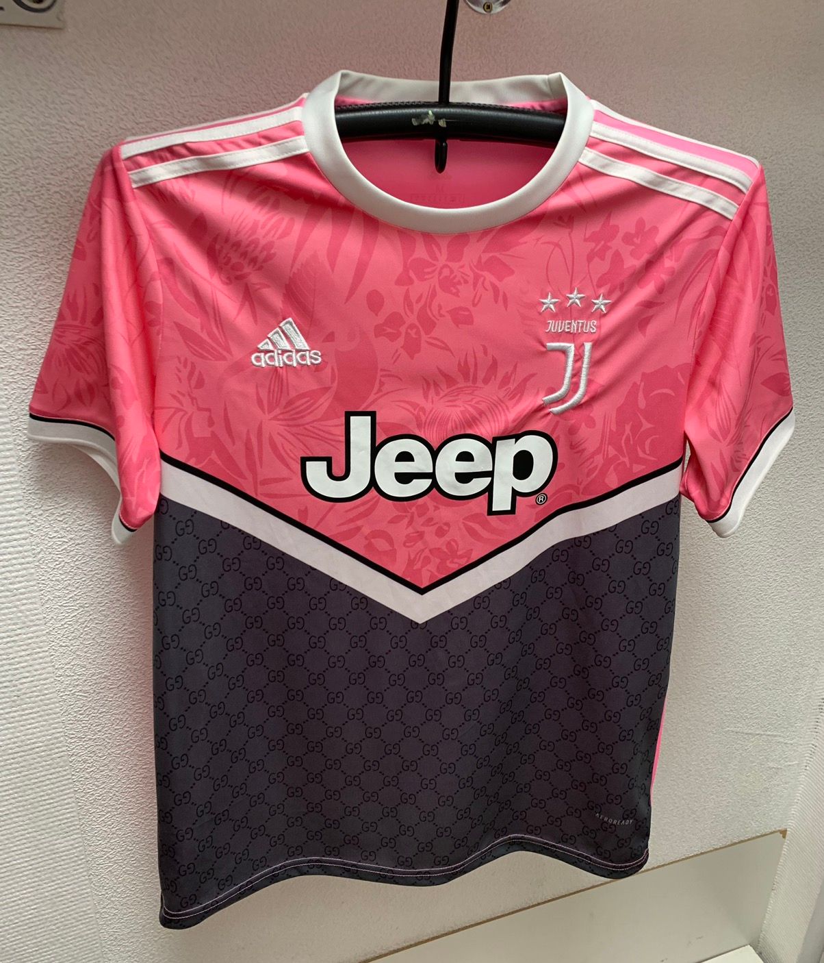 Pre-owned Jersey X Soccer Jersey Juventus Adidas Gucci Soccer Jersey Jeep M Size In Pink