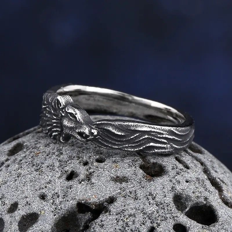 Jewelry Vintage Cool Wolf Ring Size ONE SIZE - 4 Thumbnail