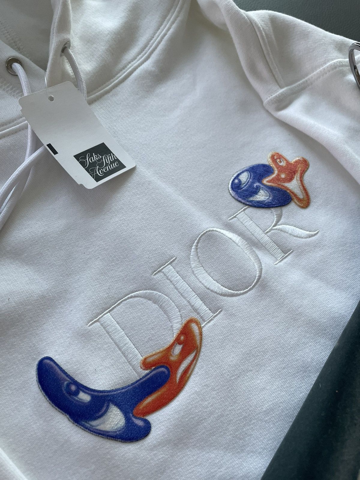 Dior Sold Out Runway $2,500 Rare Dior x Kenny Scharf Logo Hoodie Size US XL / EU 56 / 4 - 5 Thumbnail