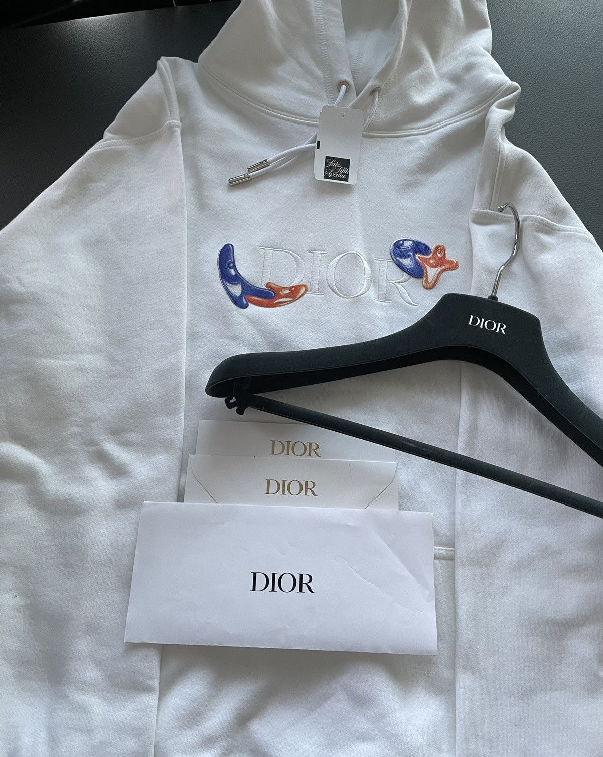 Dior Sold Out Runway $2,500 Rare Dior x Kenny Scharf Logo Hoodie Size US XL / EU 56 / 4 - 4 Thumbnail