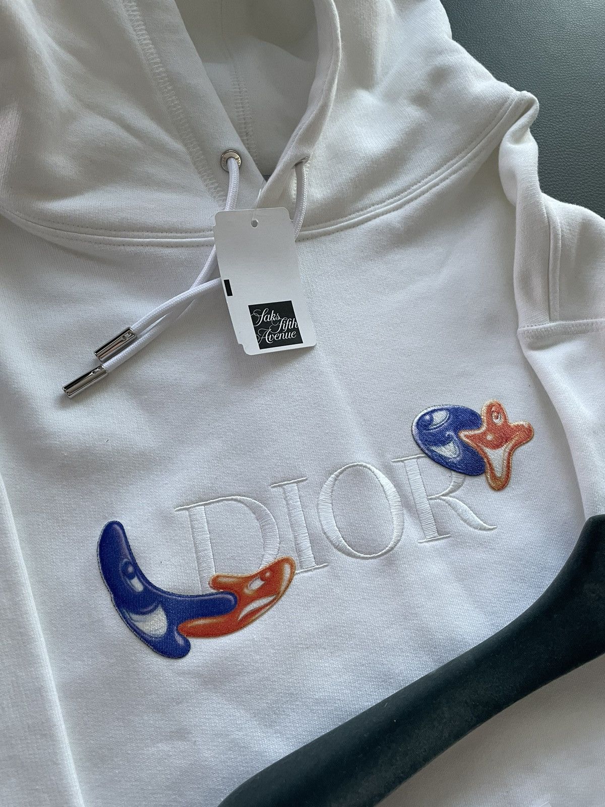 Dior Sold Out Runway $2,500 Rare Dior x Kenny Scharf Logo Hoodie Size US XL / EU 56 / 4 - 3 Thumbnail