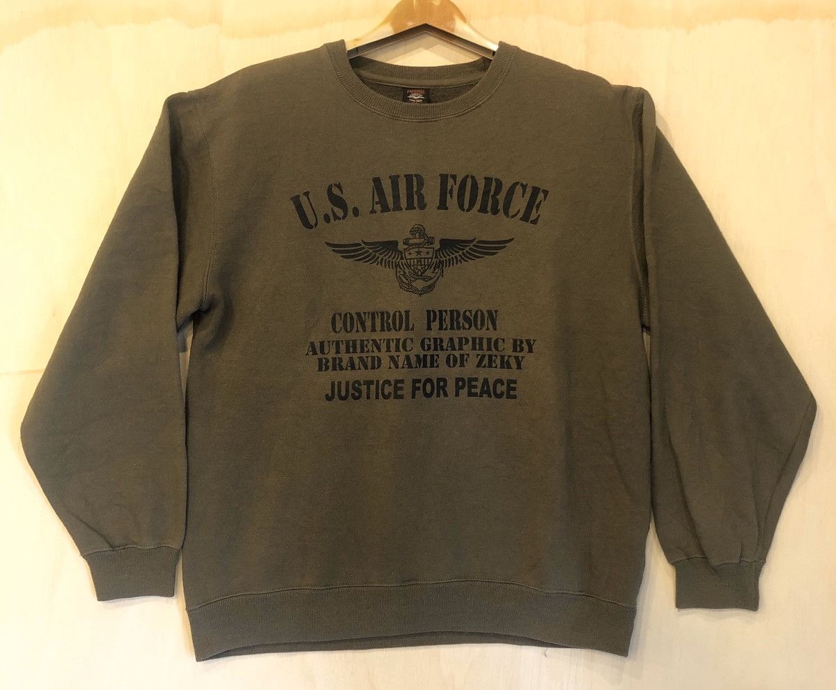 image of Us Air Force Sweater in Dark Green, Men's (Size XL)