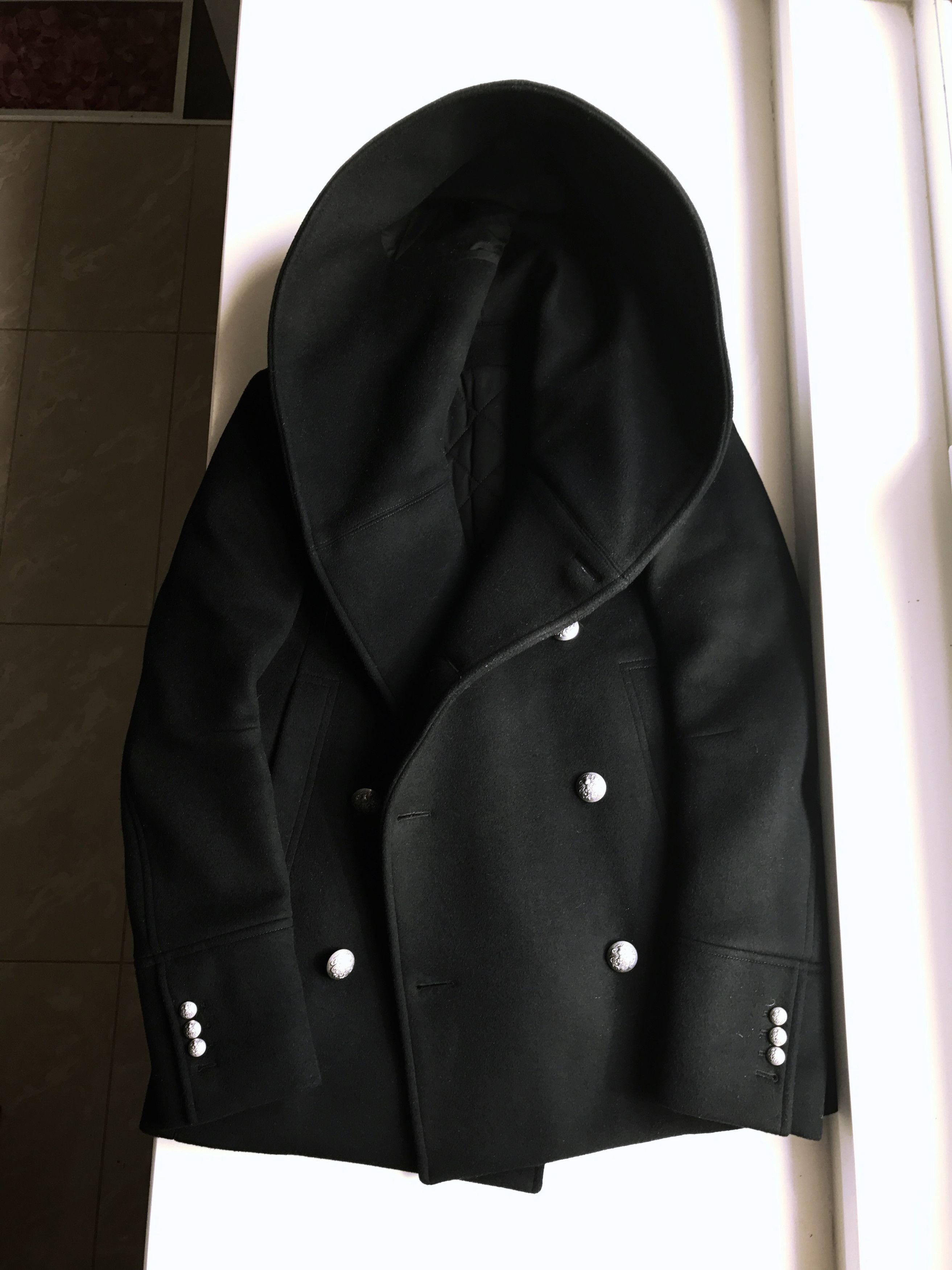 Balmain Hooded Double-Breasted Peacoat Size US M / EU 48-50 / 2 - 3 Thumbnail