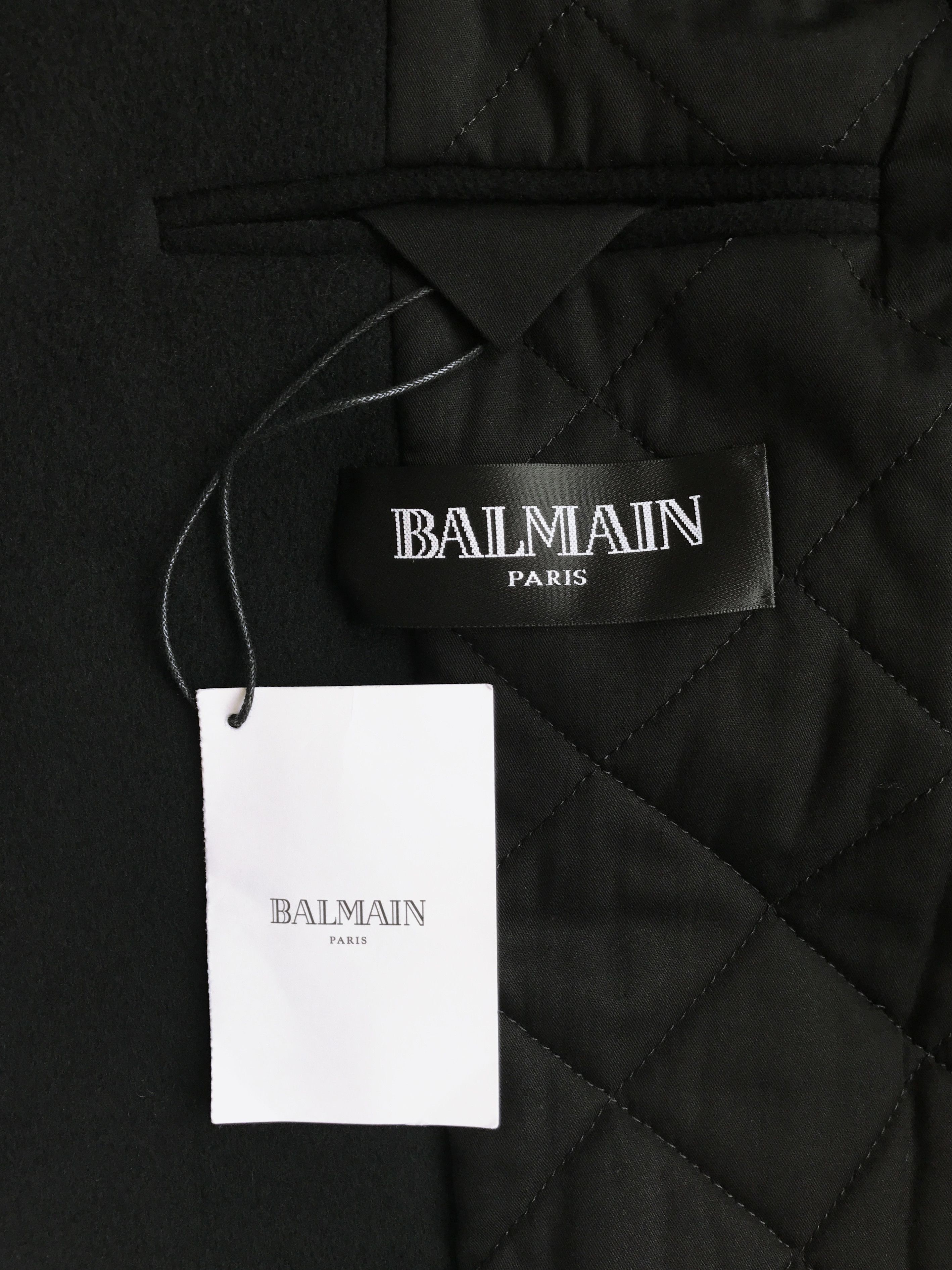 Balmain Hooded Double-Breasted Peacoat Size US M / EU 48-50 / 2 - 7 Thumbnail