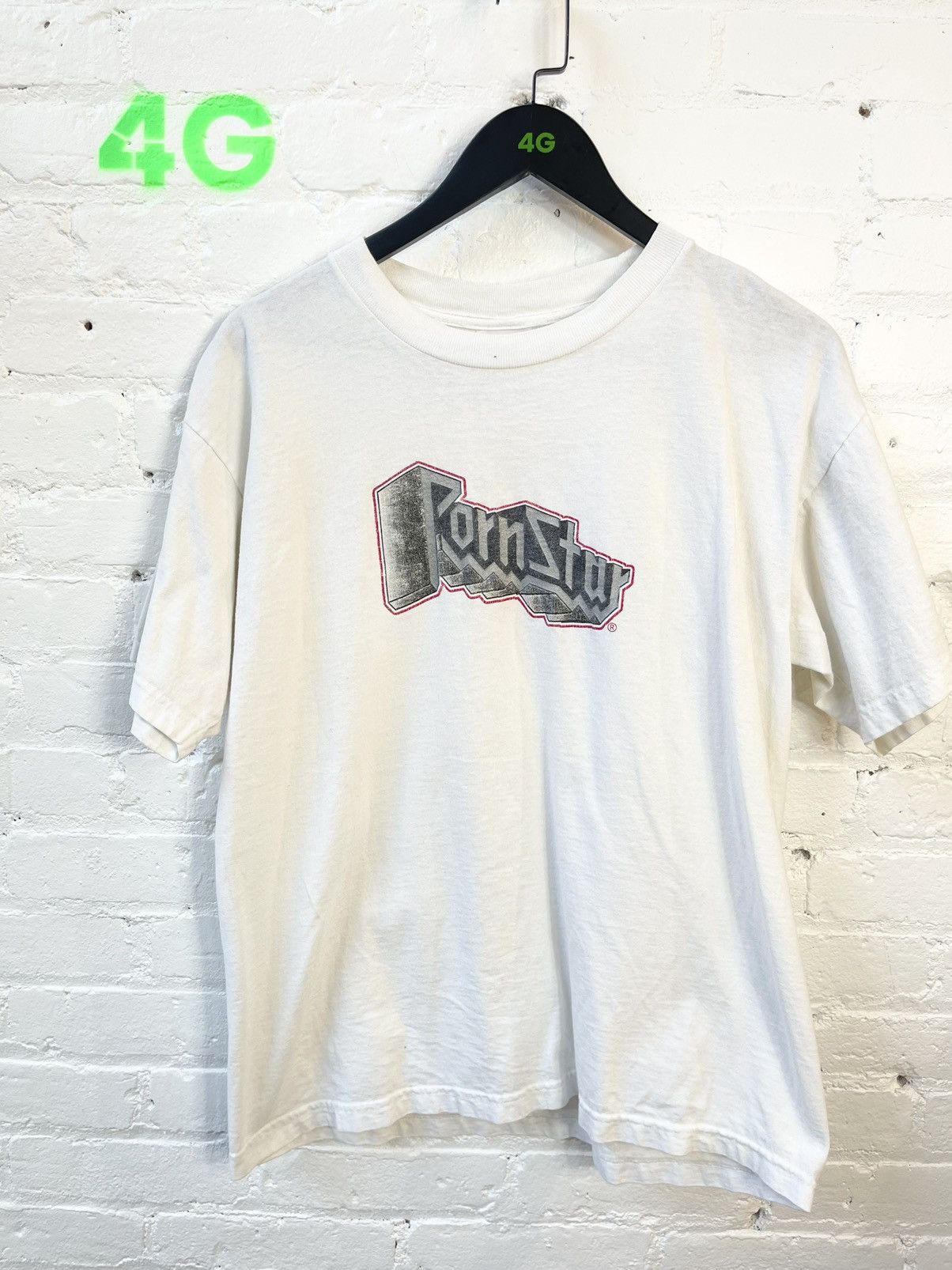 Vintage 90s PORNSTAR BRAND PORN SHIRT LOGO Size US L / EU 52-54 / 3 - 1 Thumbnail
