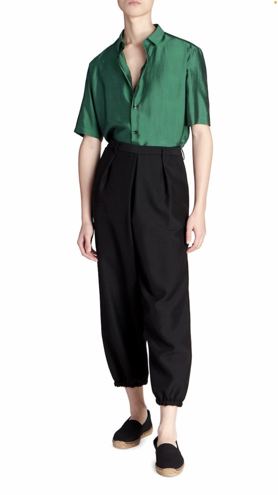 image of Saint Laurent Paris Saint Laurent Baggy Pants. 46/32. $1090 in Black, Men's