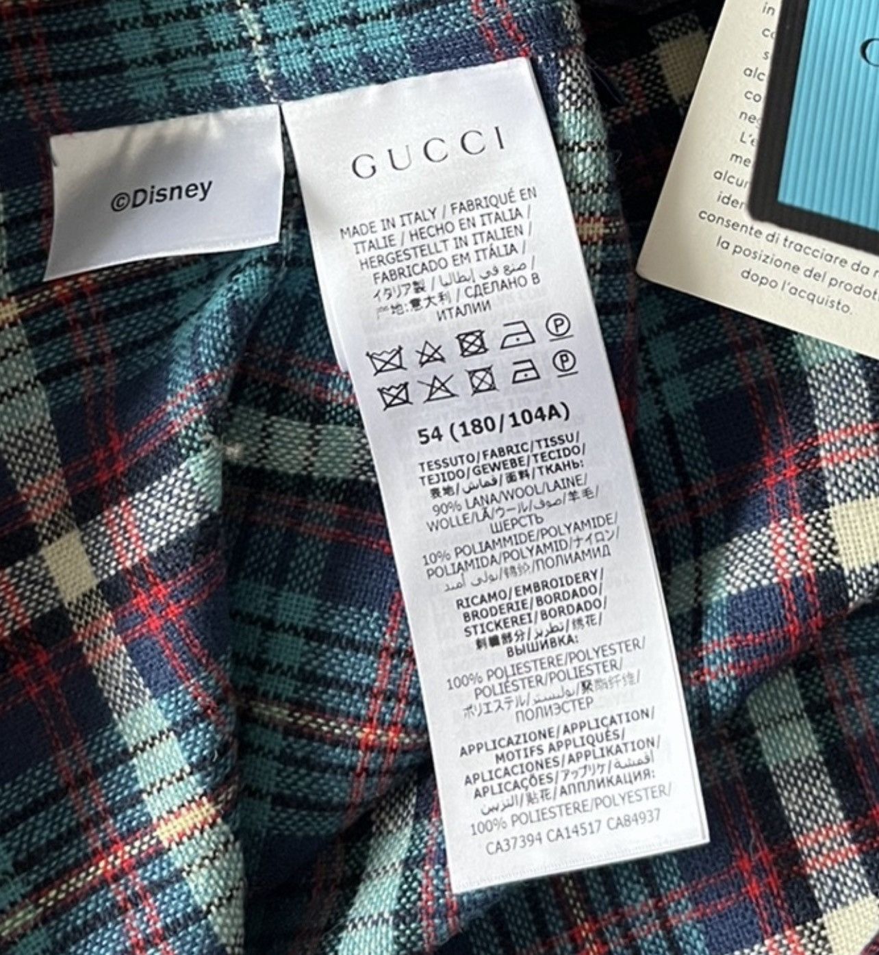 Disney × Gucci Gucci x Disney Embroidered Flannel Overshirt with Donald Size US L / EU 52-54 / 3 - 7 Thumbnail