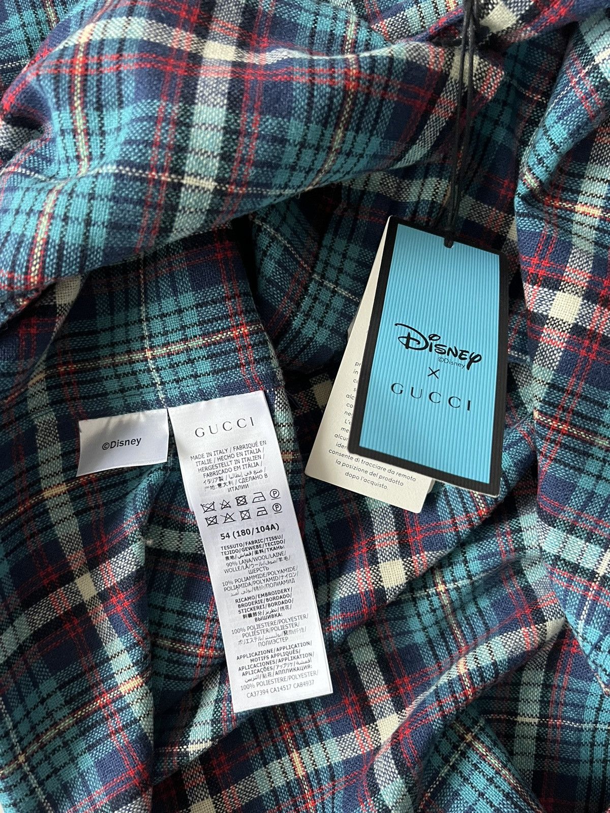 Disney × Gucci Gucci x Disney Embroidered Flannel Overshirt with Donald Size US L / EU 52-54 / 3 - 4 Thumbnail