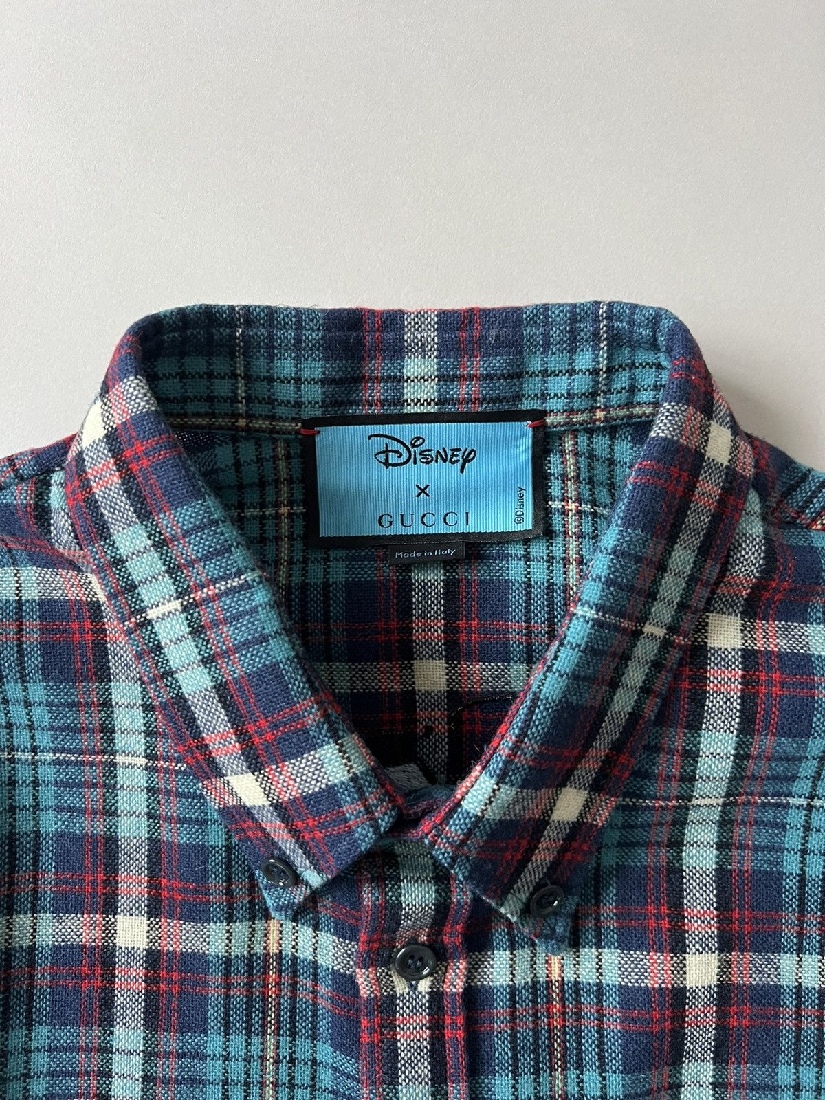 Disney × Gucci Gucci x Disney Embroidered Flannel Overshirt with Donald Size US L / EU 52-54 / 3 - 3 Thumbnail