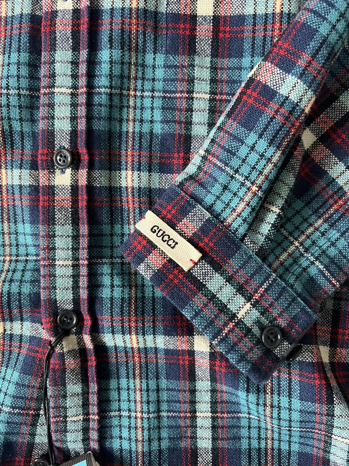 Disney × Gucci Gucci x Disney Embroidered Flannel Overshirt with Donald Size US L / EU 52-54 / 3 - 5 Thumbnail