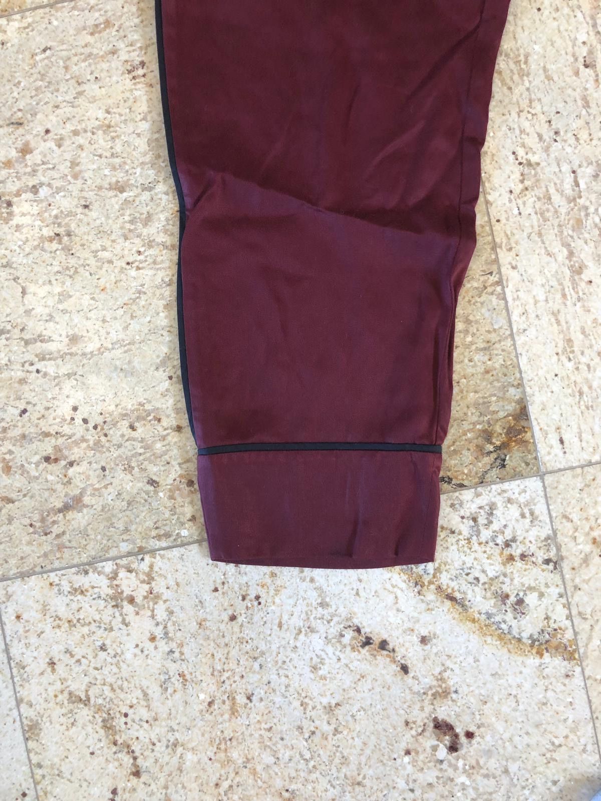 3.1 Phillip Lim Striped Elastic Waist Pajama Pants in Burgundy Size US 34 / EU 50 - 4 Thumbnail