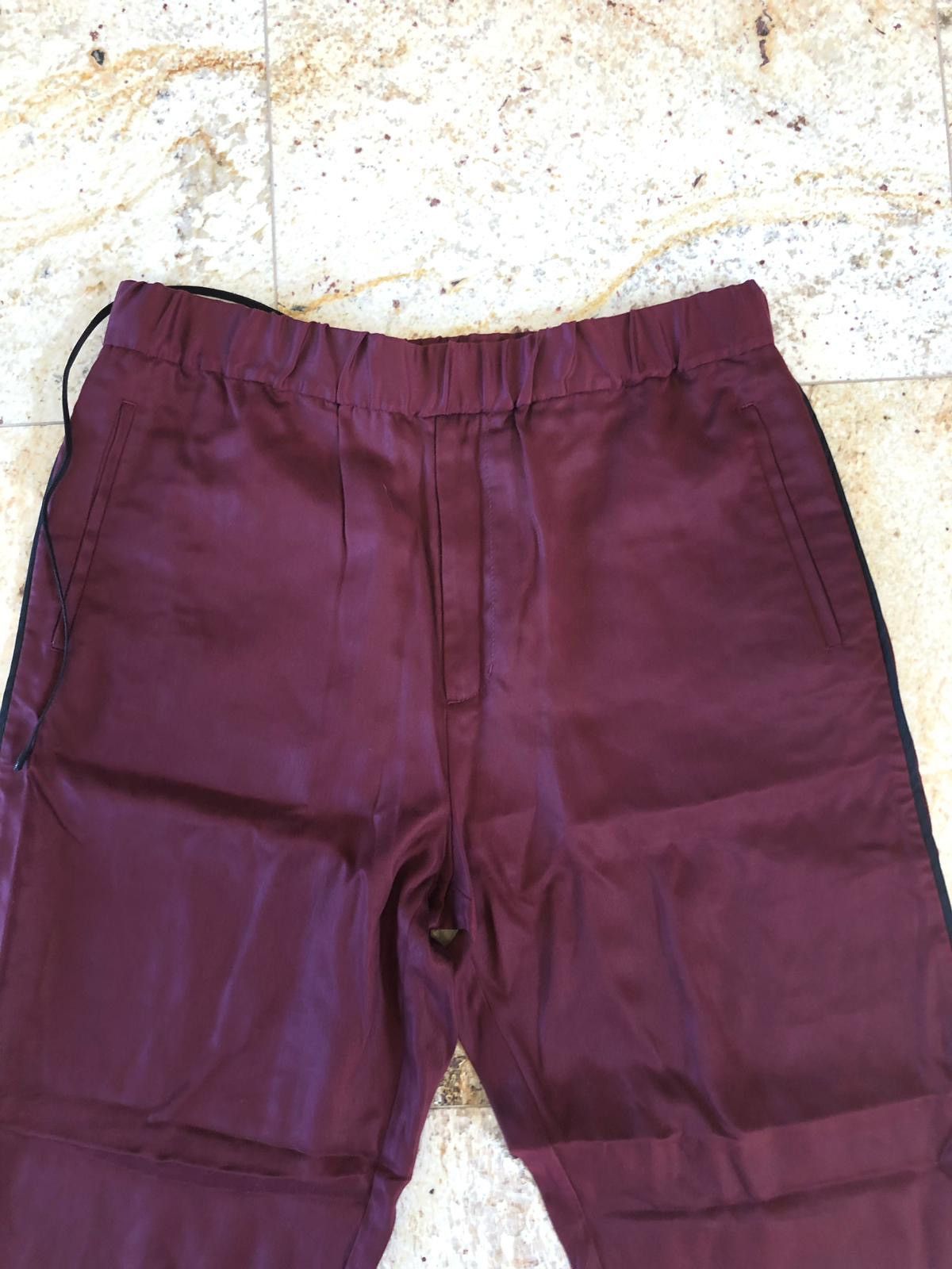 3.1 Phillip Lim Striped Elastic Waist Pajama Pants in Burgundy Size US 34 / EU 50 - 8 Thumbnail