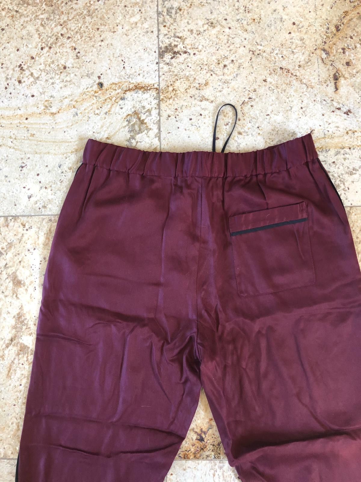 3.1 Phillip Lim Striped Elastic Waist Pajama Pants in Burgundy Size US 34 / EU 50 - 6 Thumbnail