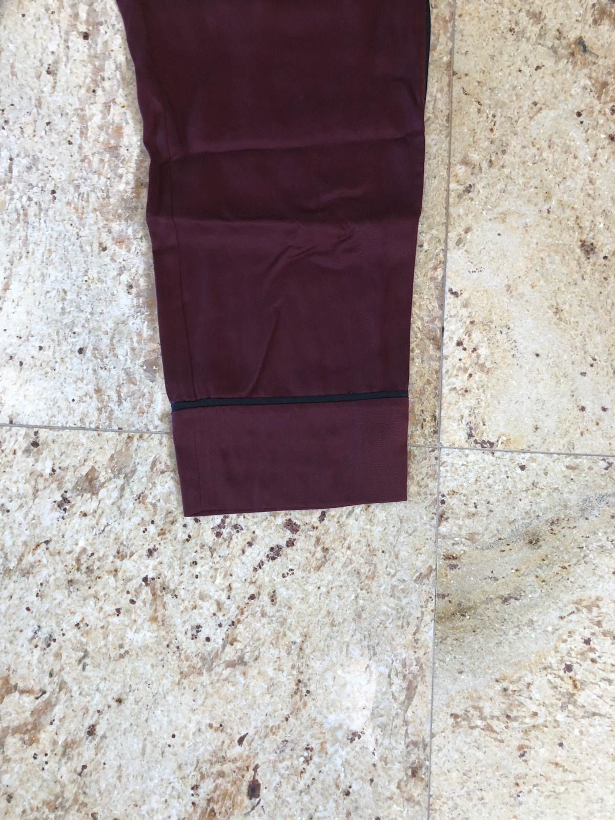 3.1 Phillip Lim Striped Elastic Waist Pajama Pants in Burgundy Size US 34 / EU 50 - 3 Thumbnail