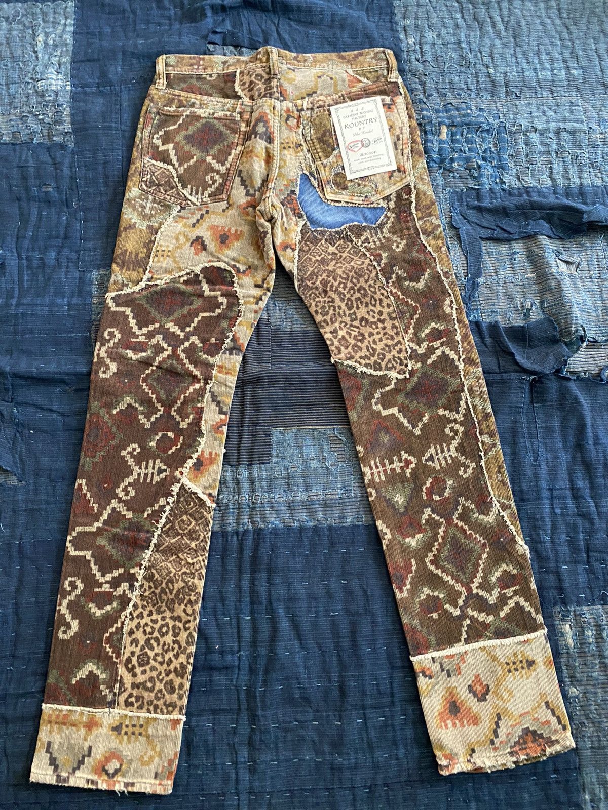 Kapital × Kapital Kountry Kapital patchwork camouflage leopard corduroy pants Size US 31 - 2 Thumbnail