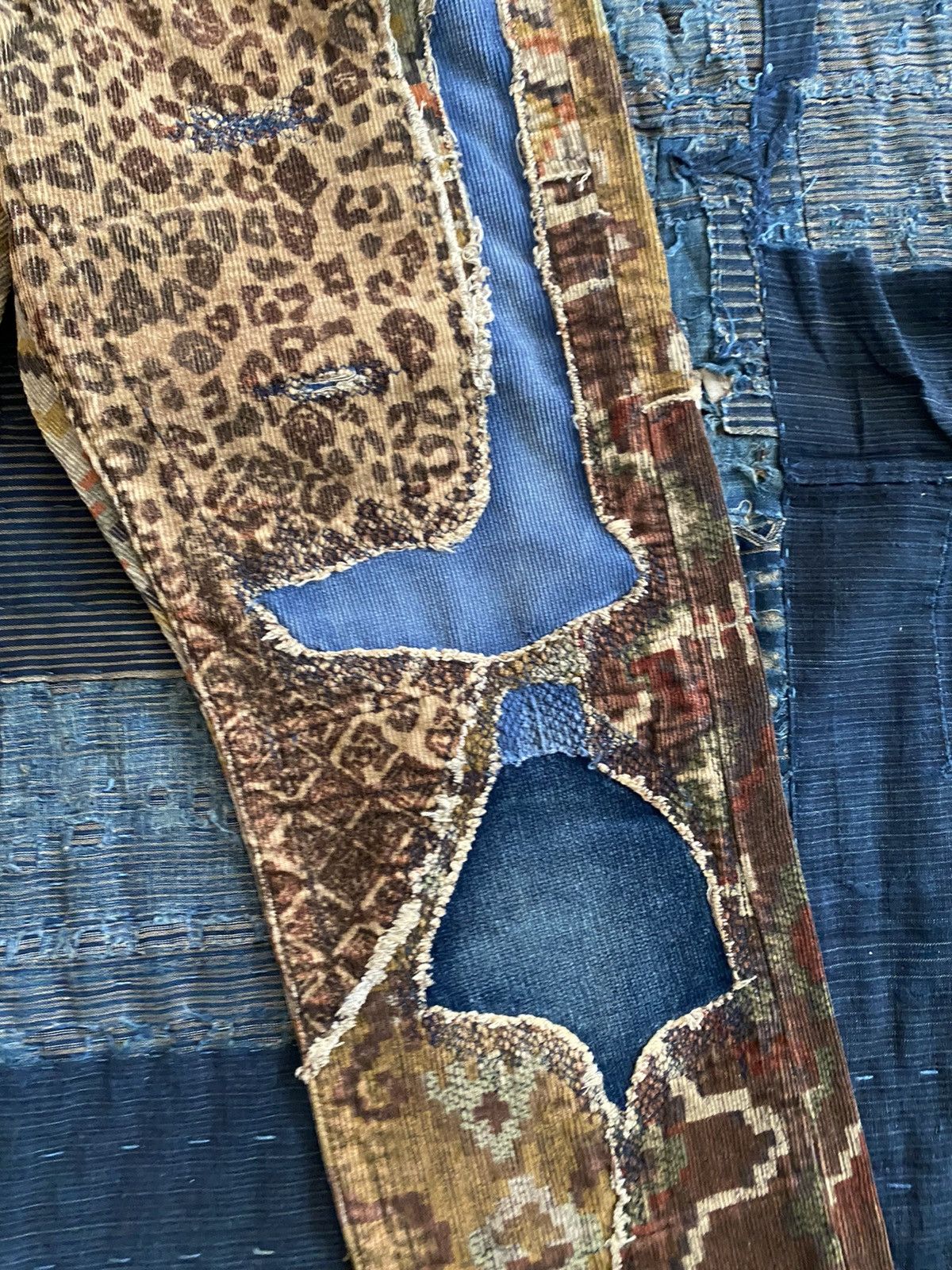 Kapital × Kapital Kountry Kapital patchwork camouflage leopard corduroy pants Size US 31 - 6 Thumbnail