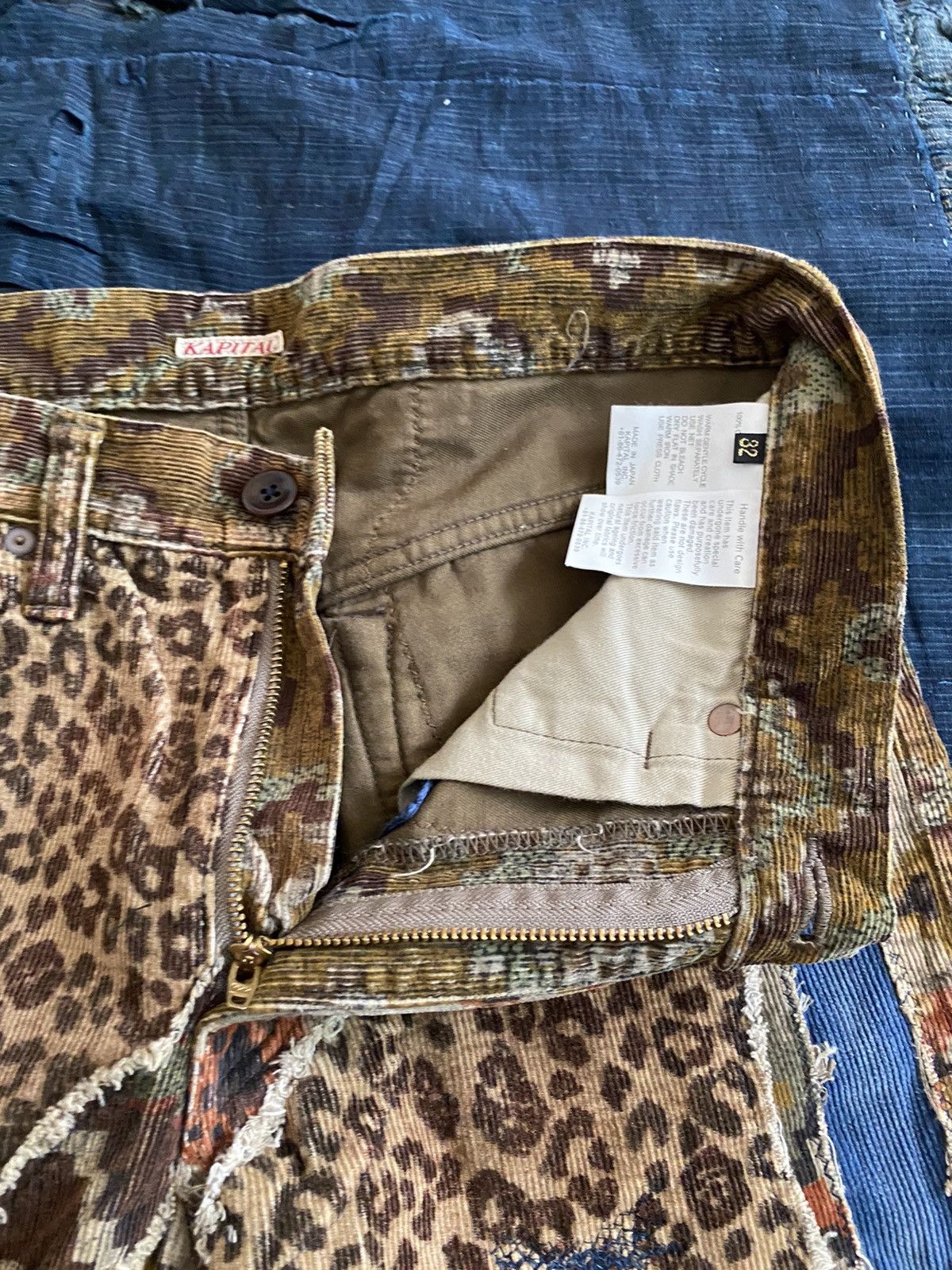 Kapital × Kapital Kountry Kapital patchwork camouflage leopard corduroy pants Size US 31 - 4 Thumbnail