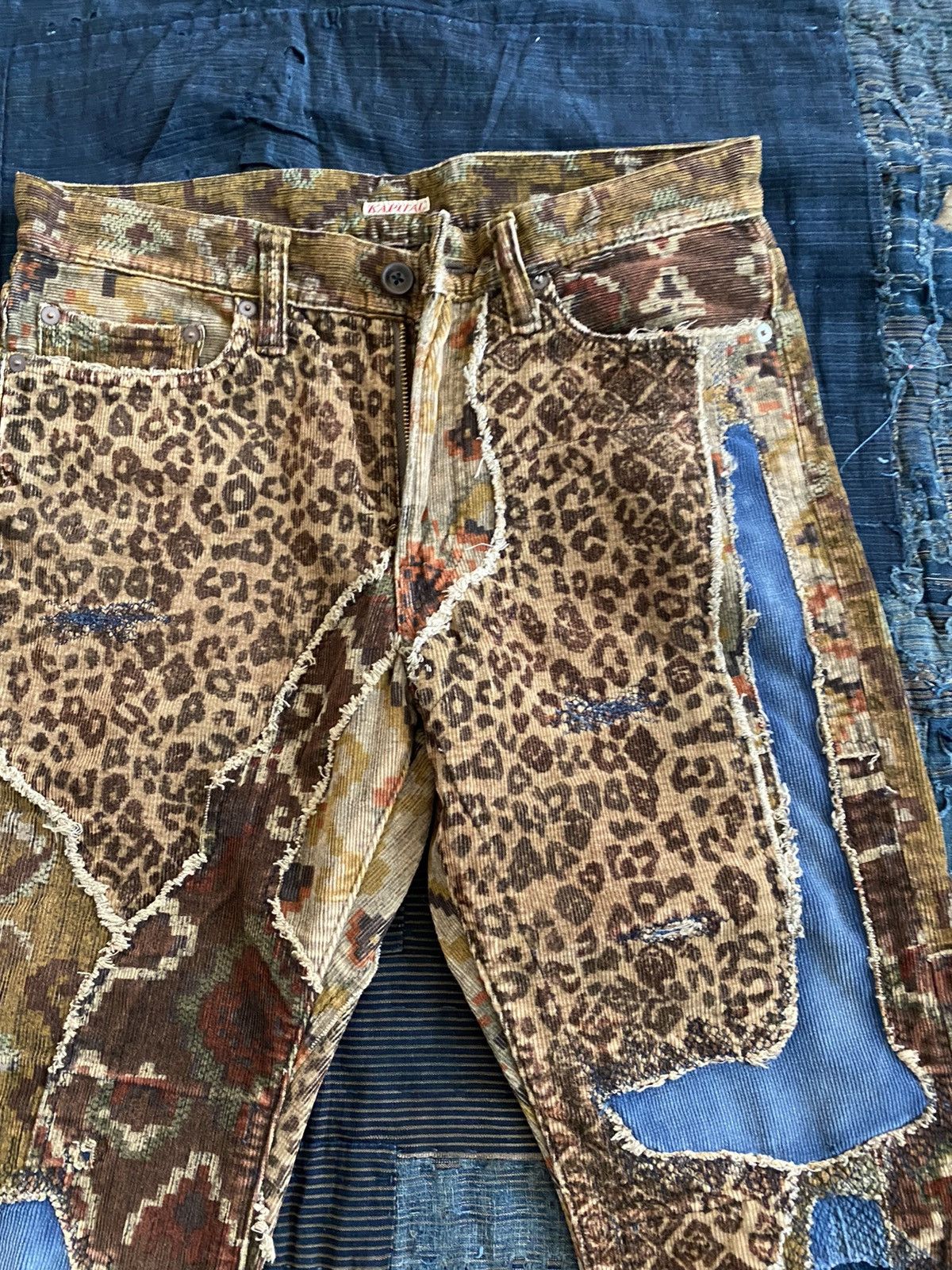Kapital × Kapital Kountry Kapital patchwork camouflage leopard corduroy pants Size US 31 - 3 Thumbnail