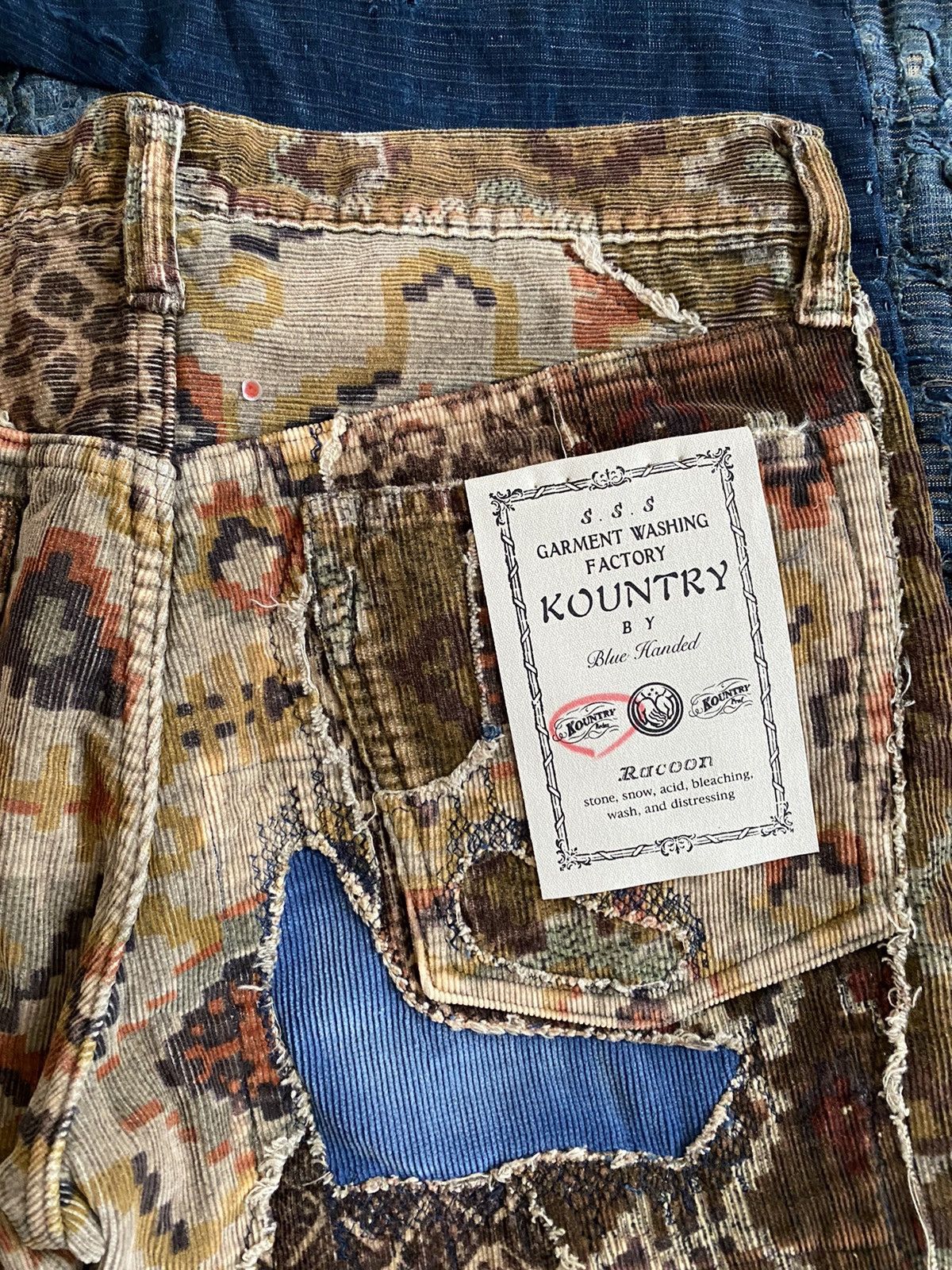 Kapital × Kapital Kountry Kapital patchwork camouflage leopard corduroy pants Size US 31 - 9 Thumbnail