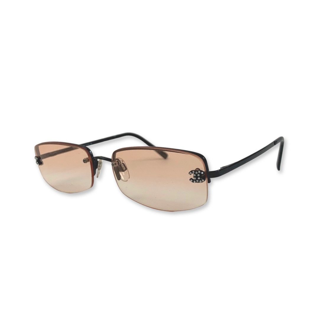 Chanel Chanel 4093-B Rhinestone Orange Rimless Sunglasses Size ONE SIZE - 1 Thumbnail