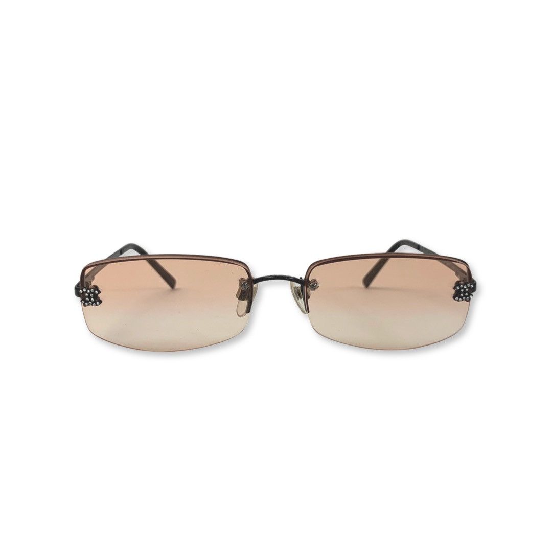 Chanel Chanel 4093-B Rhinestone Orange Rimless Sunglasses Size ONE SIZE - 2 Thumbnail
