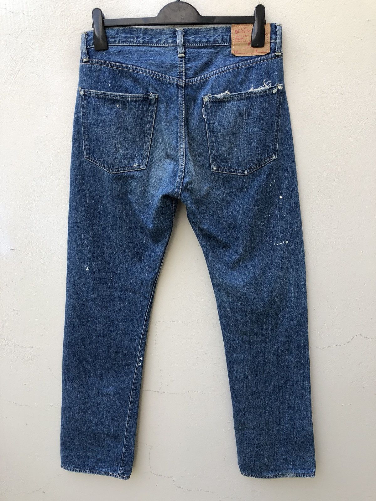 Orslow Orslow Japan Ripped Paint Splattered Selvedge Denim Jeans Size US 32 / EU 48 - 9 Thumbnail