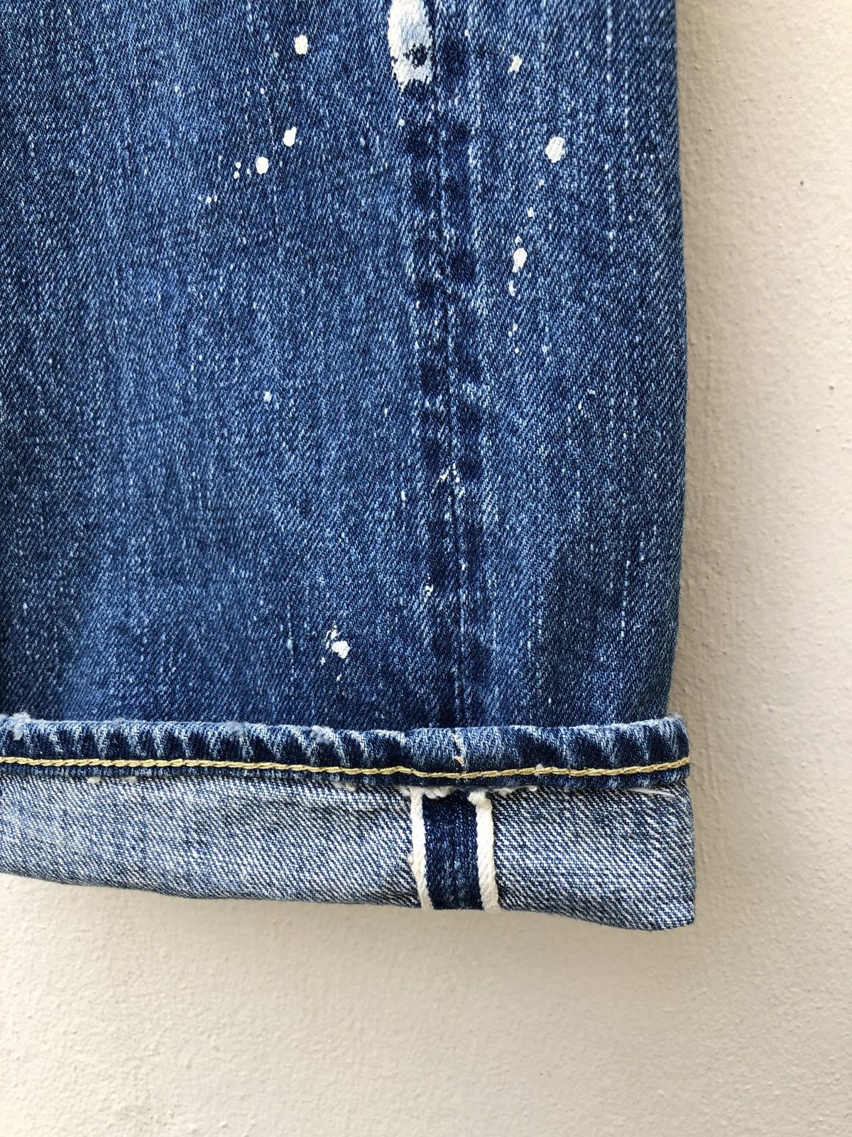 Orslow Orslow Japan Ripped Paint Splattered Selvedge Denim Jeans Size US 32 / EU 48 - 8 Thumbnail