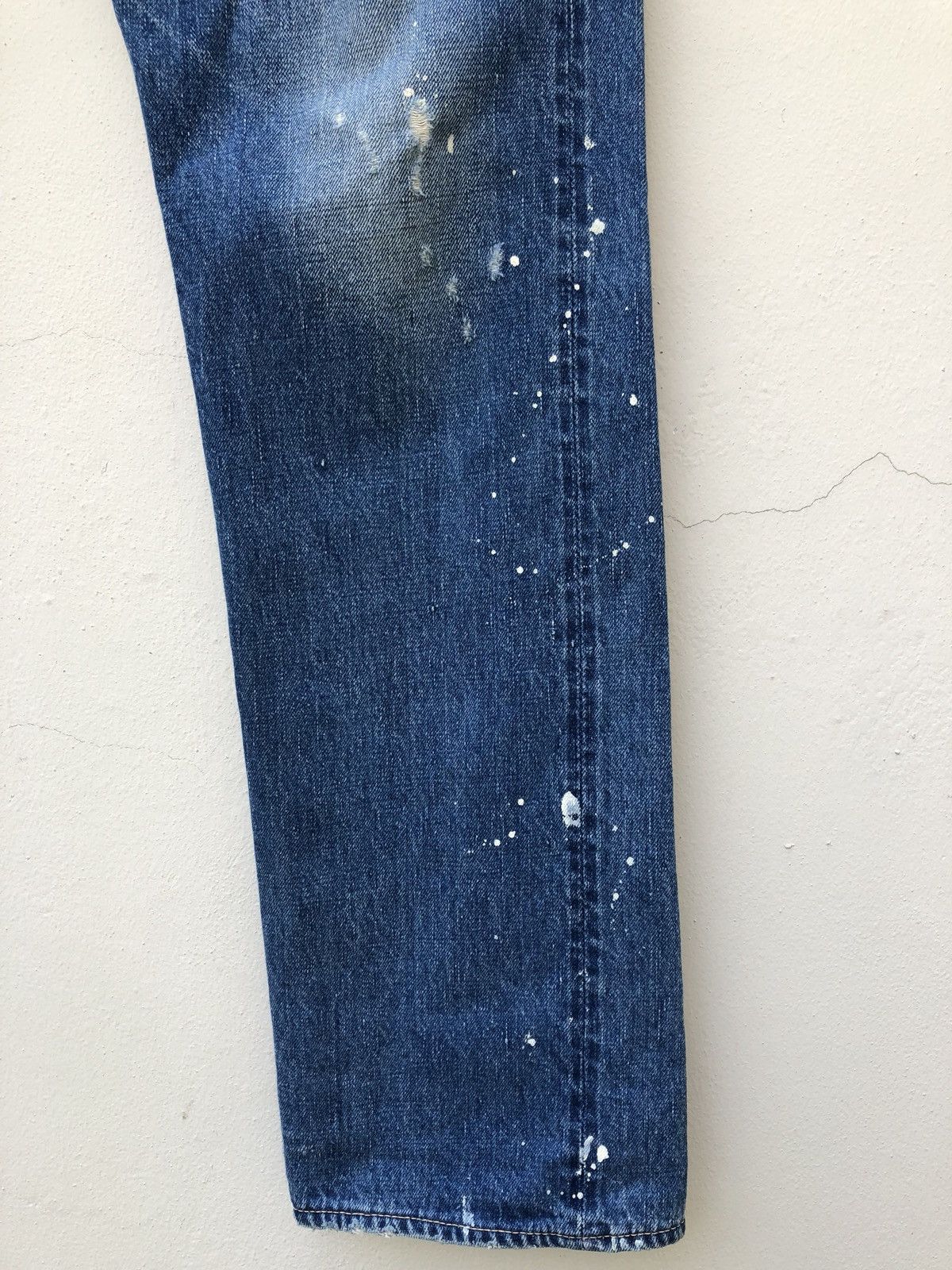 Orslow Orslow Japan Ripped Paint Splattered Selvedge Denim Jeans Size US 32 / EU 48 - 7 Thumbnail