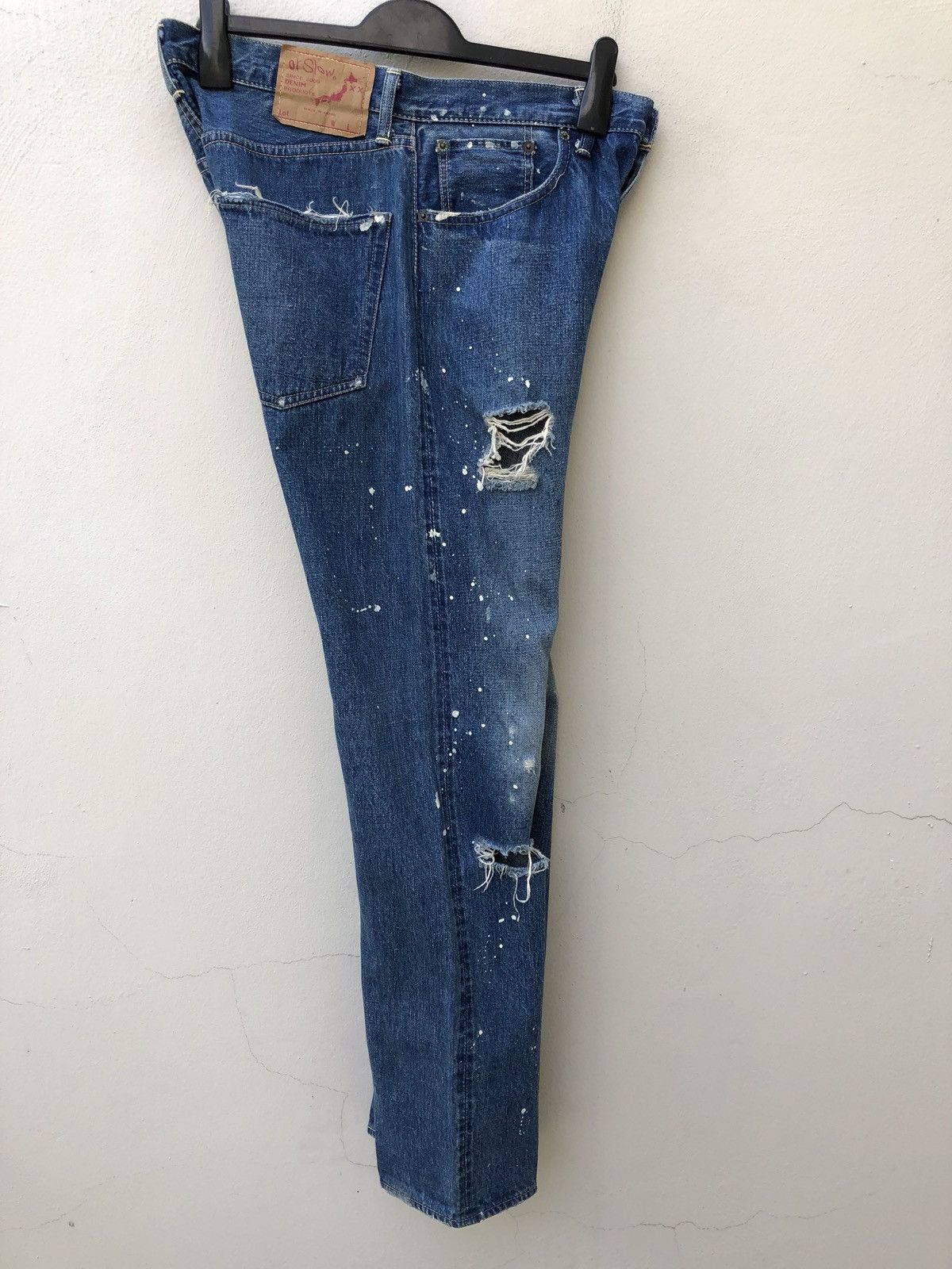 Orslow Orslow Japan Ripped Paint Splattered Selvedge Denim Jeans Size US 32 / EU 48 - 13 Thumbnail